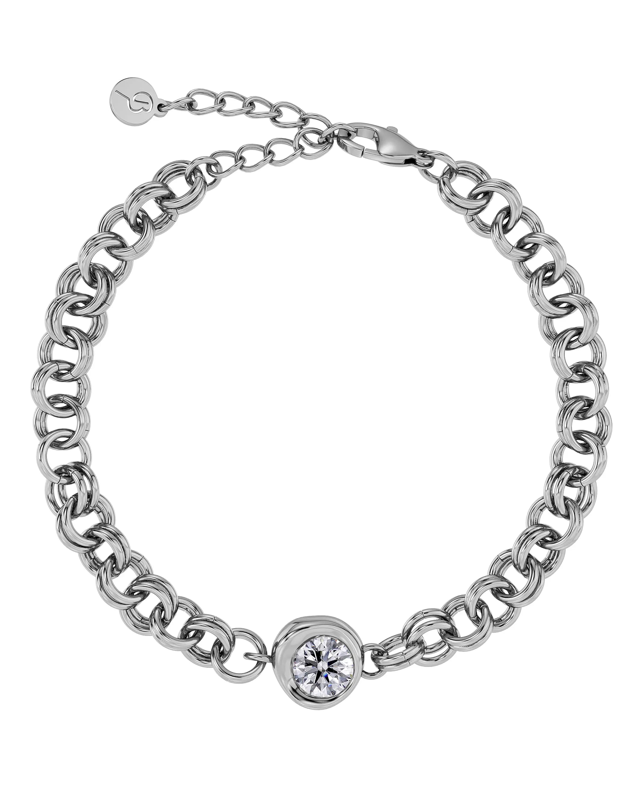 Ocean Gem Bracelet L Silver EdbladNZ
