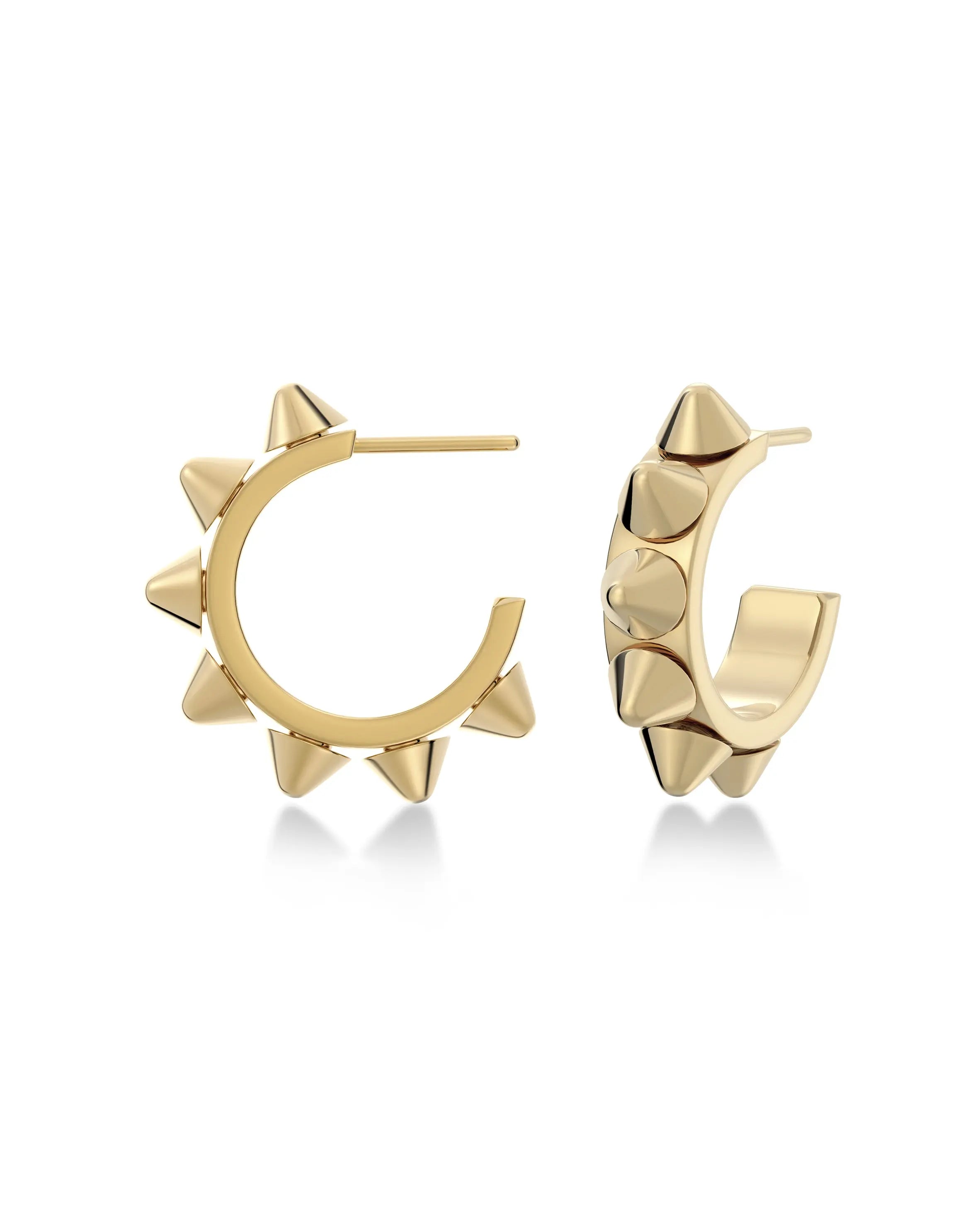 Peak Creole Earrings Small Gold Edblad