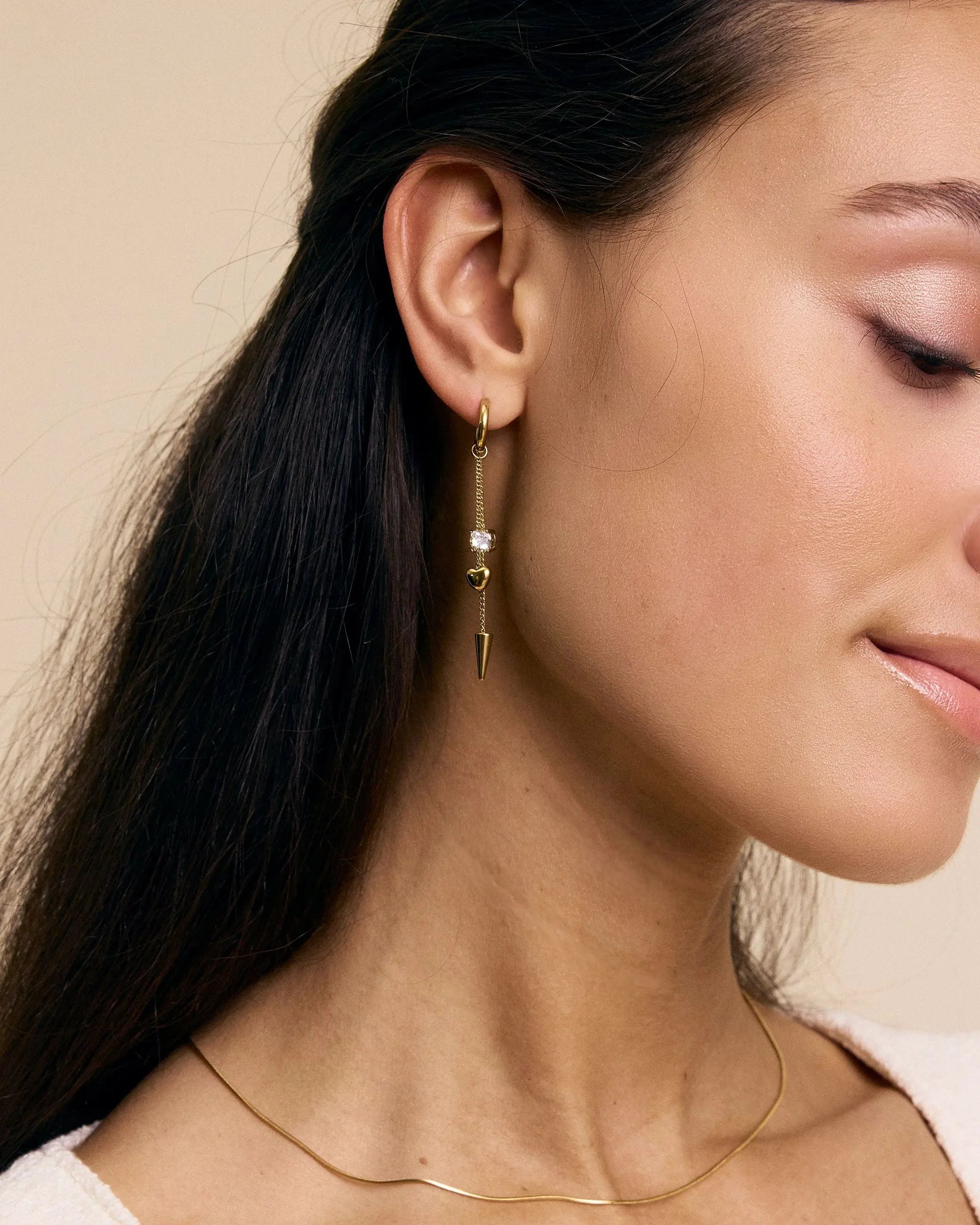 Peak Hoops Multi Heart Gold Edblad
