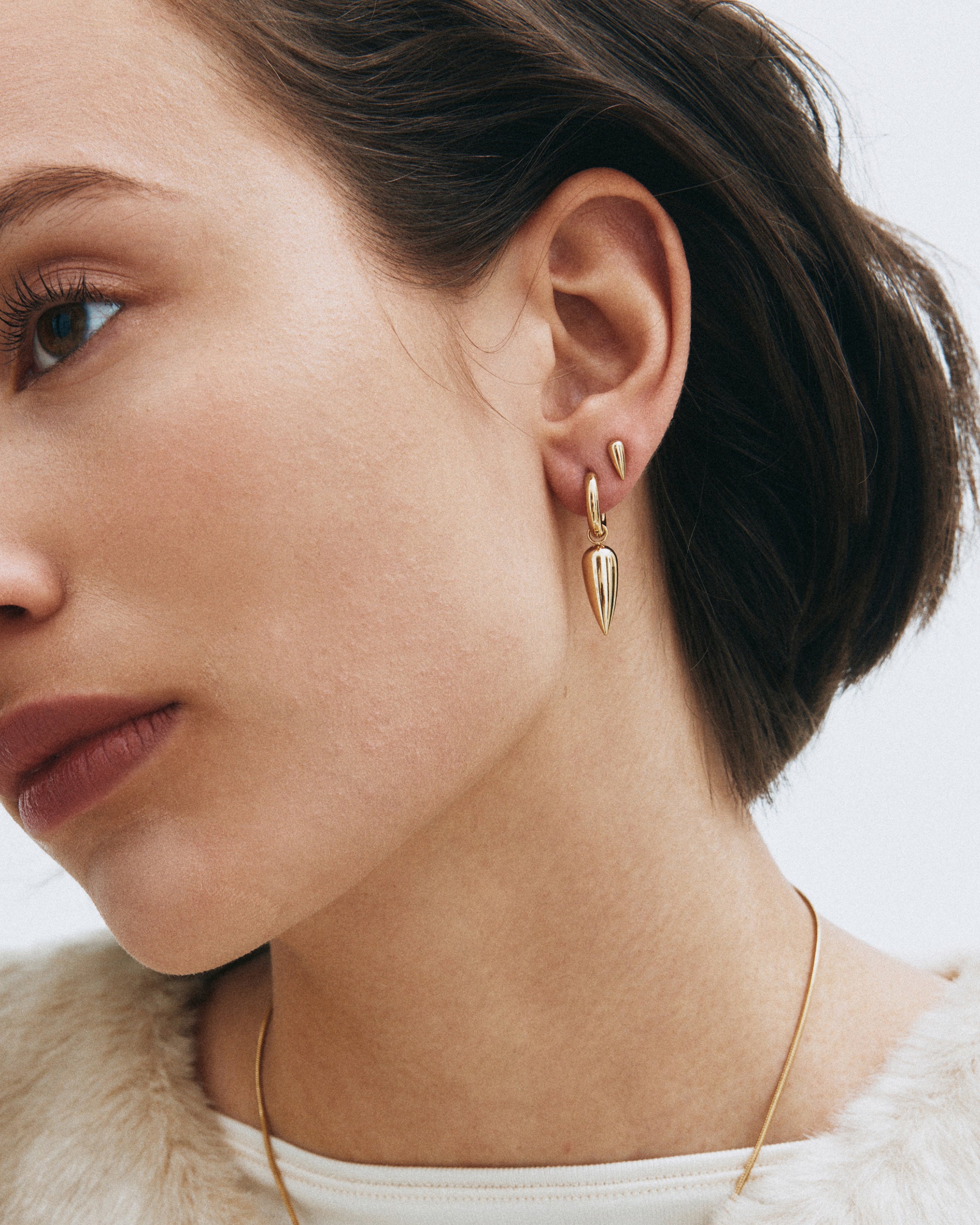 Peak Spike Hoops Gold