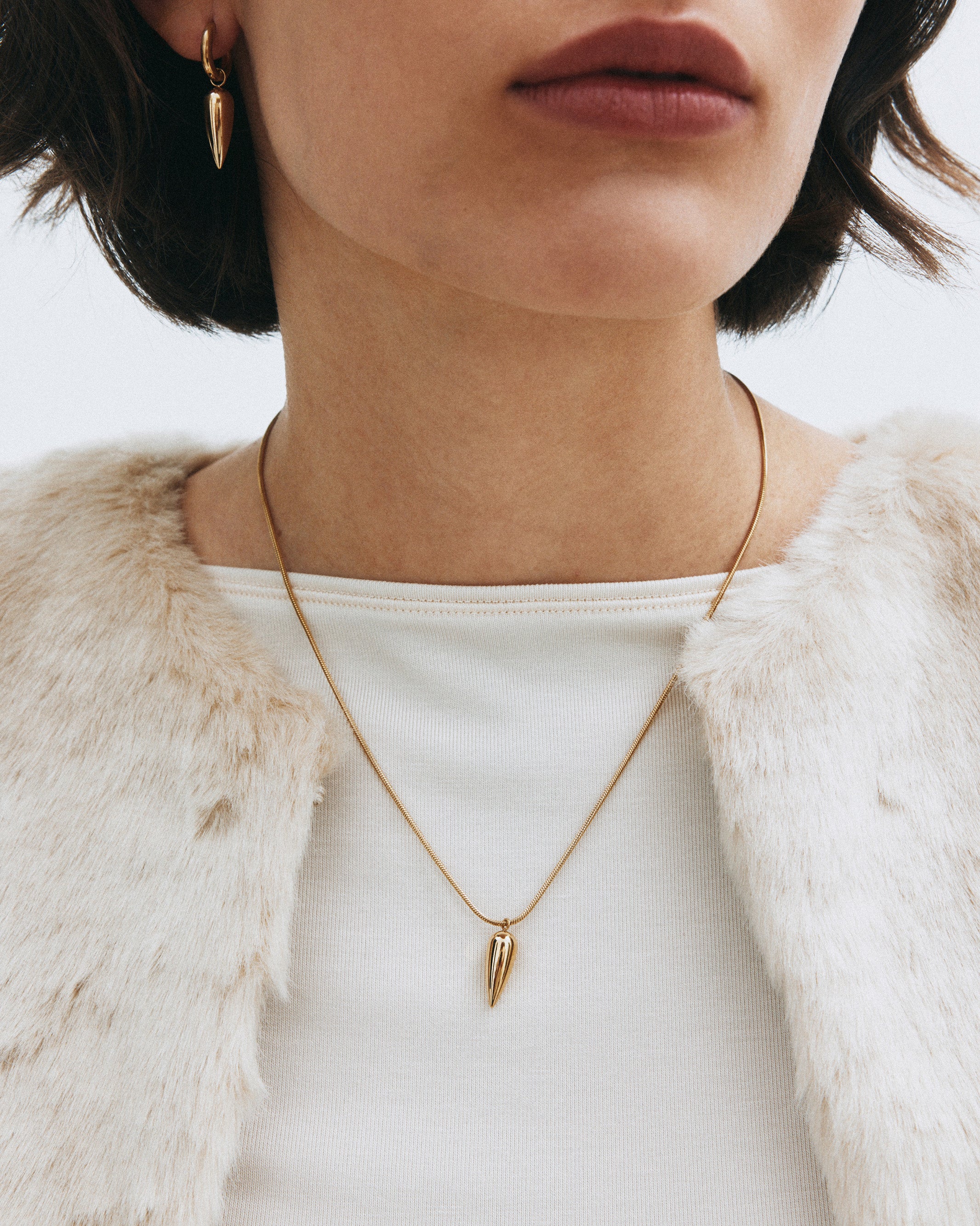 Peak Spike Necklace Gold