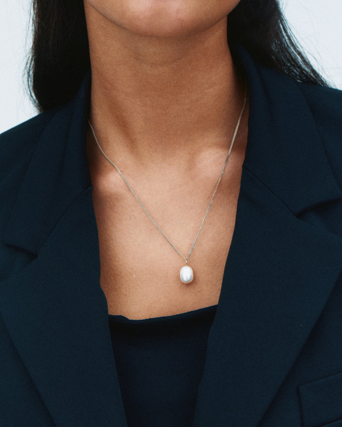 Perla Necklace L Silver