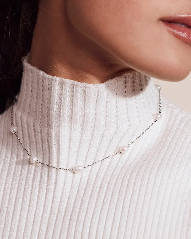 Perla Necklace Multi Silver Edblad