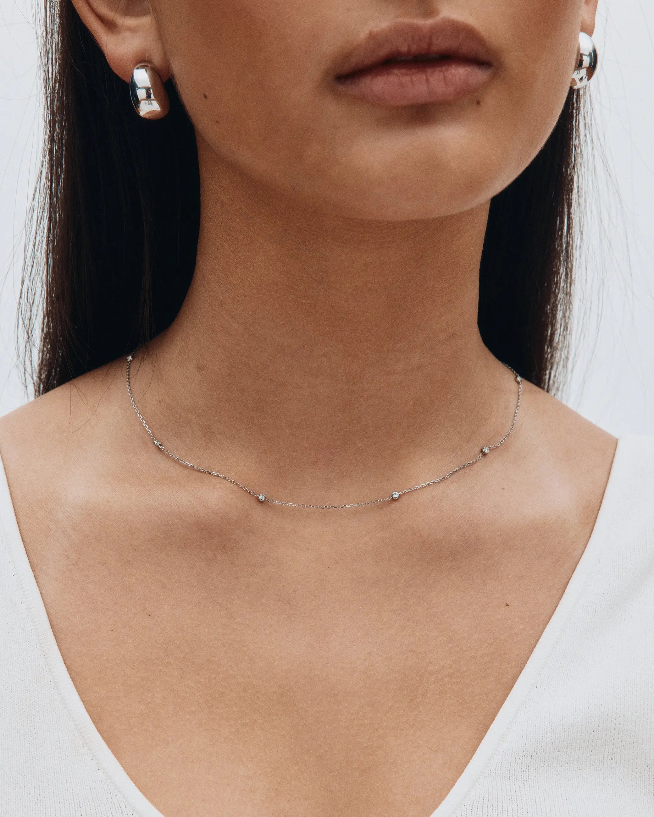 Petite Necklace Silver EdbladNZ