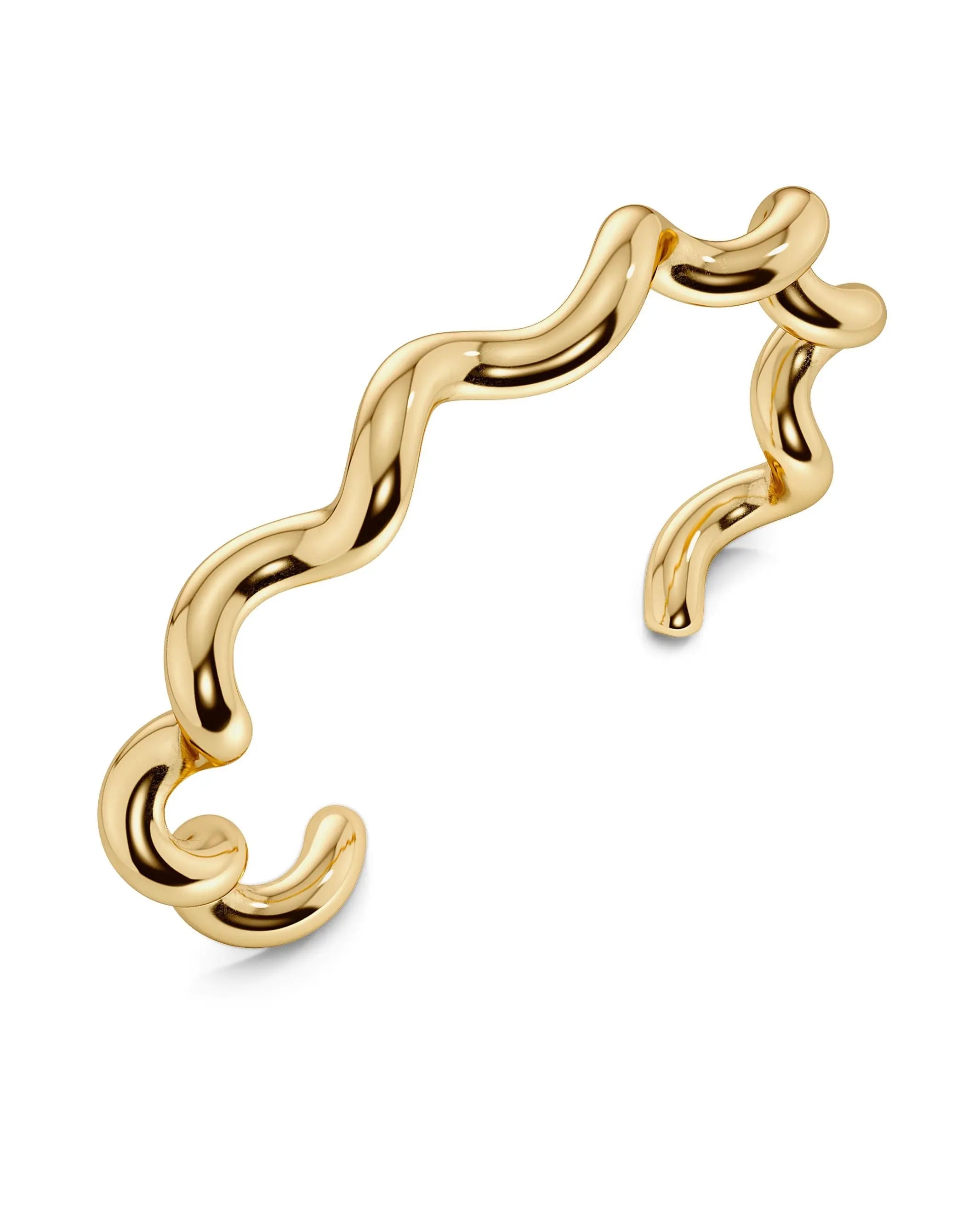 Spiral Bangle Gold EdbladNZ