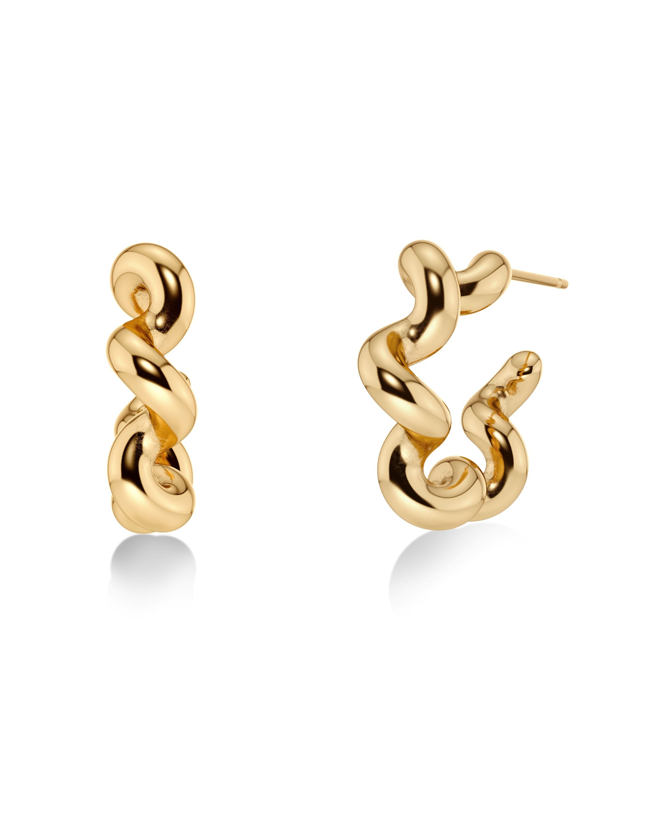 Spiral Hoops L Gold EdbladNZ