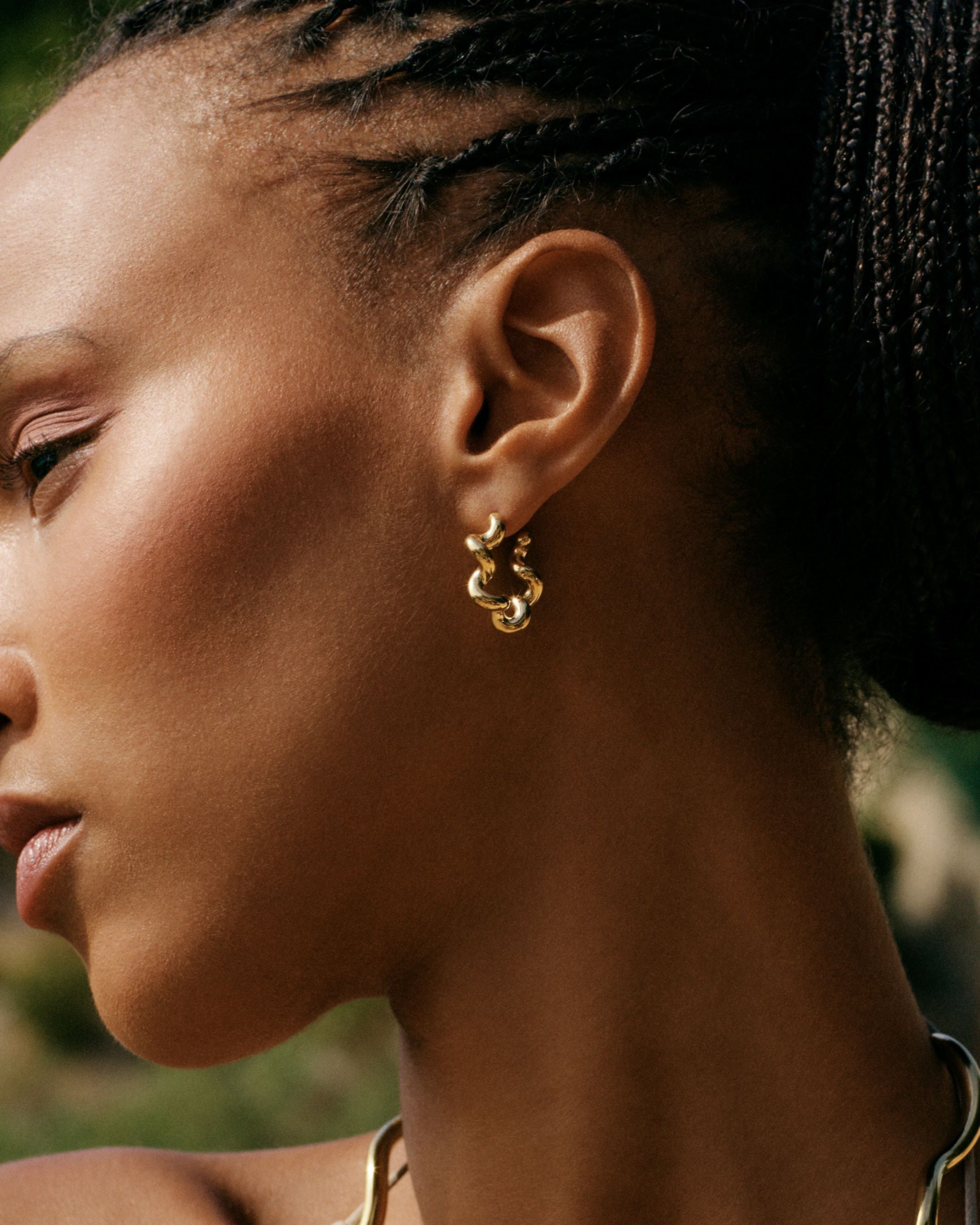 Spiral Hoops L Gold EdbladNZ