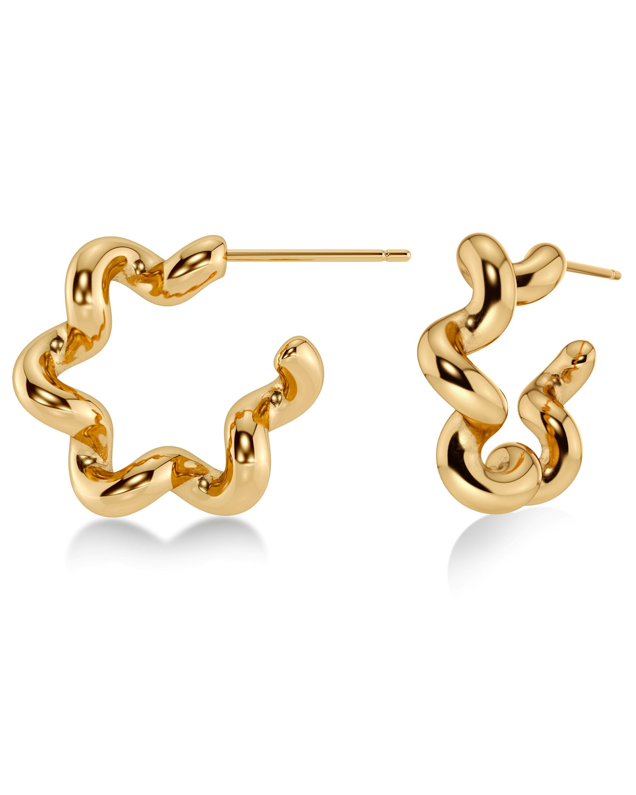 Spiral Hoops L Gold EdbladNZ