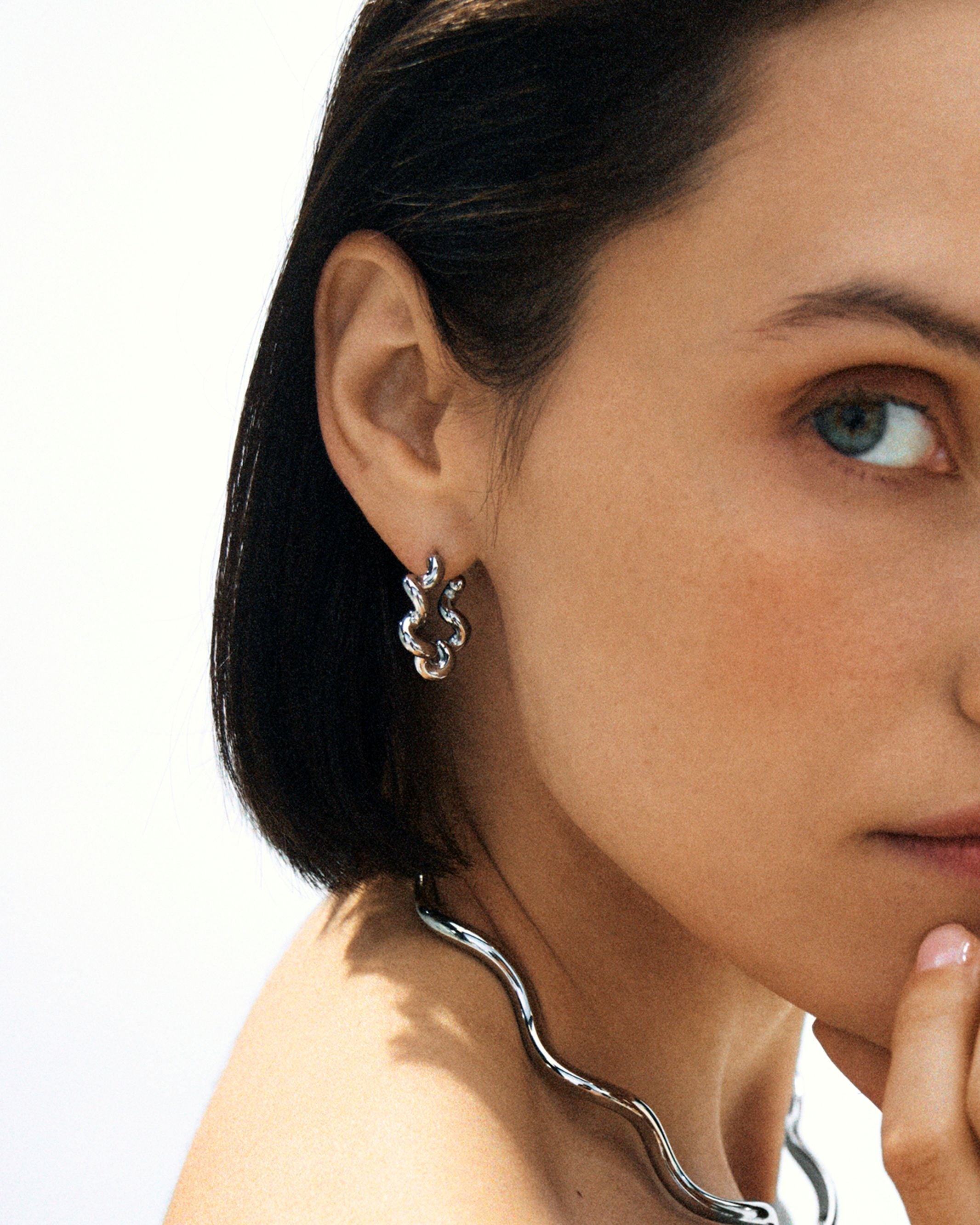 Spiral Hoops L Silver EdbladNZ