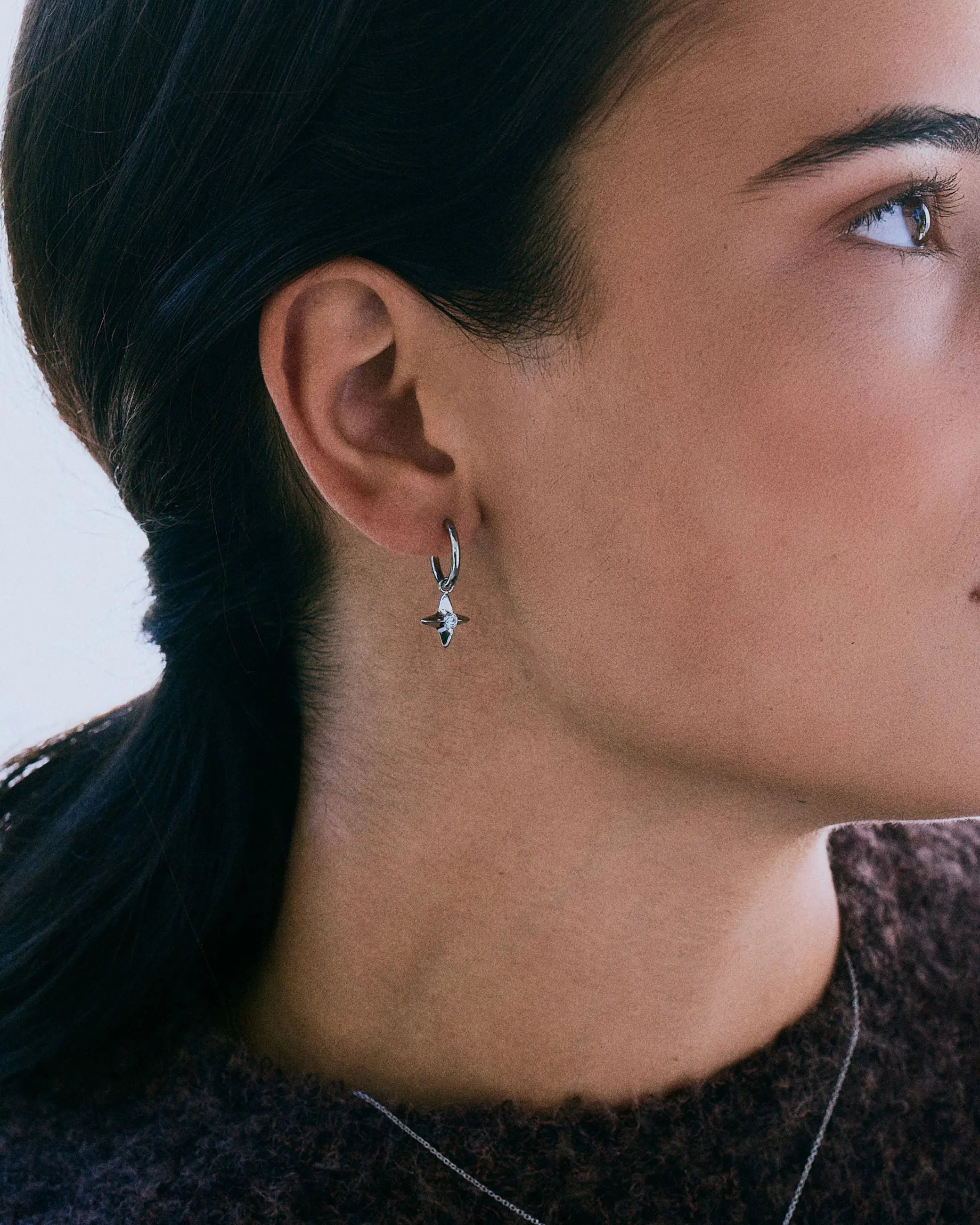 Stellar Hoops Silver Edblad