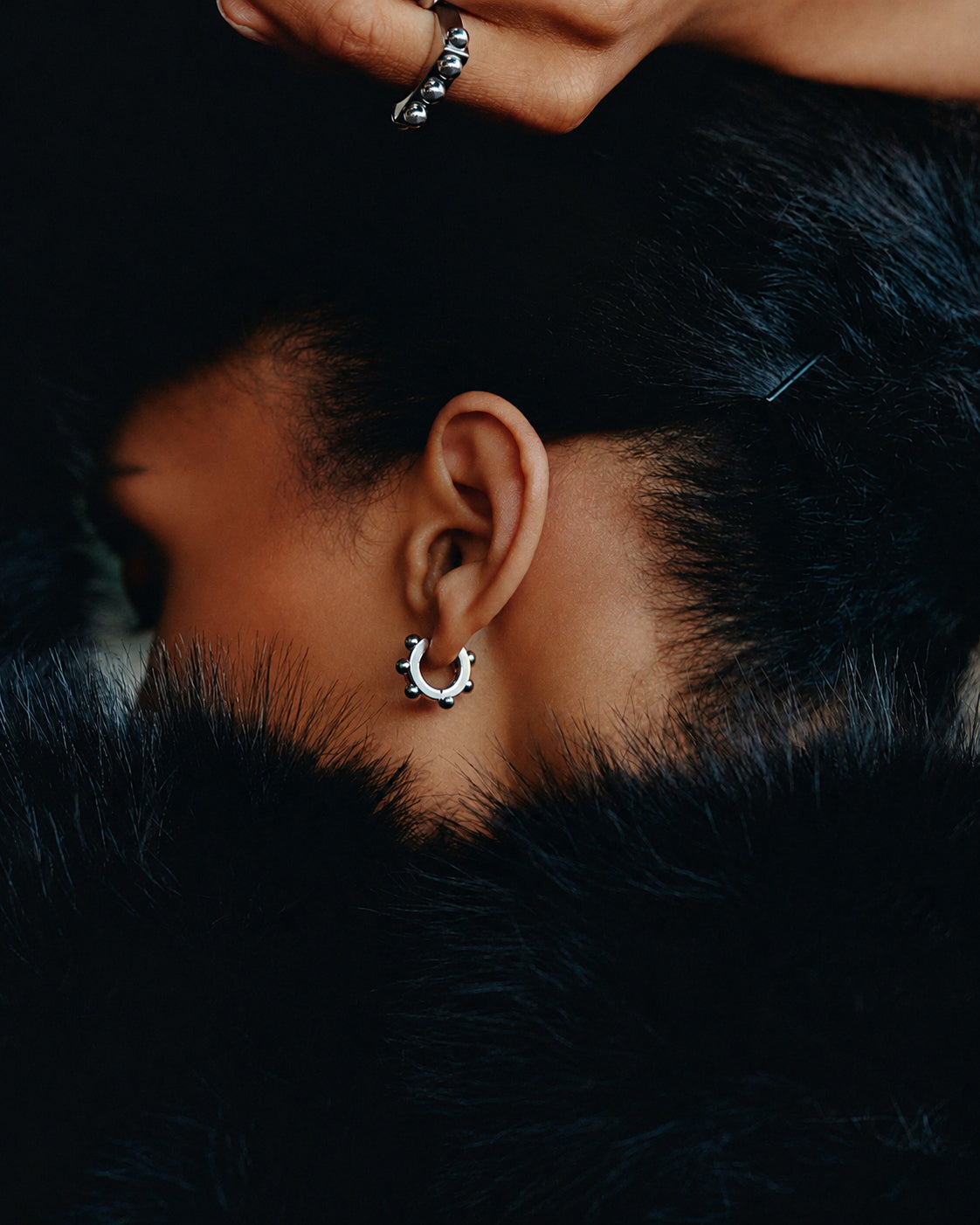 Stud Hoops Silver
