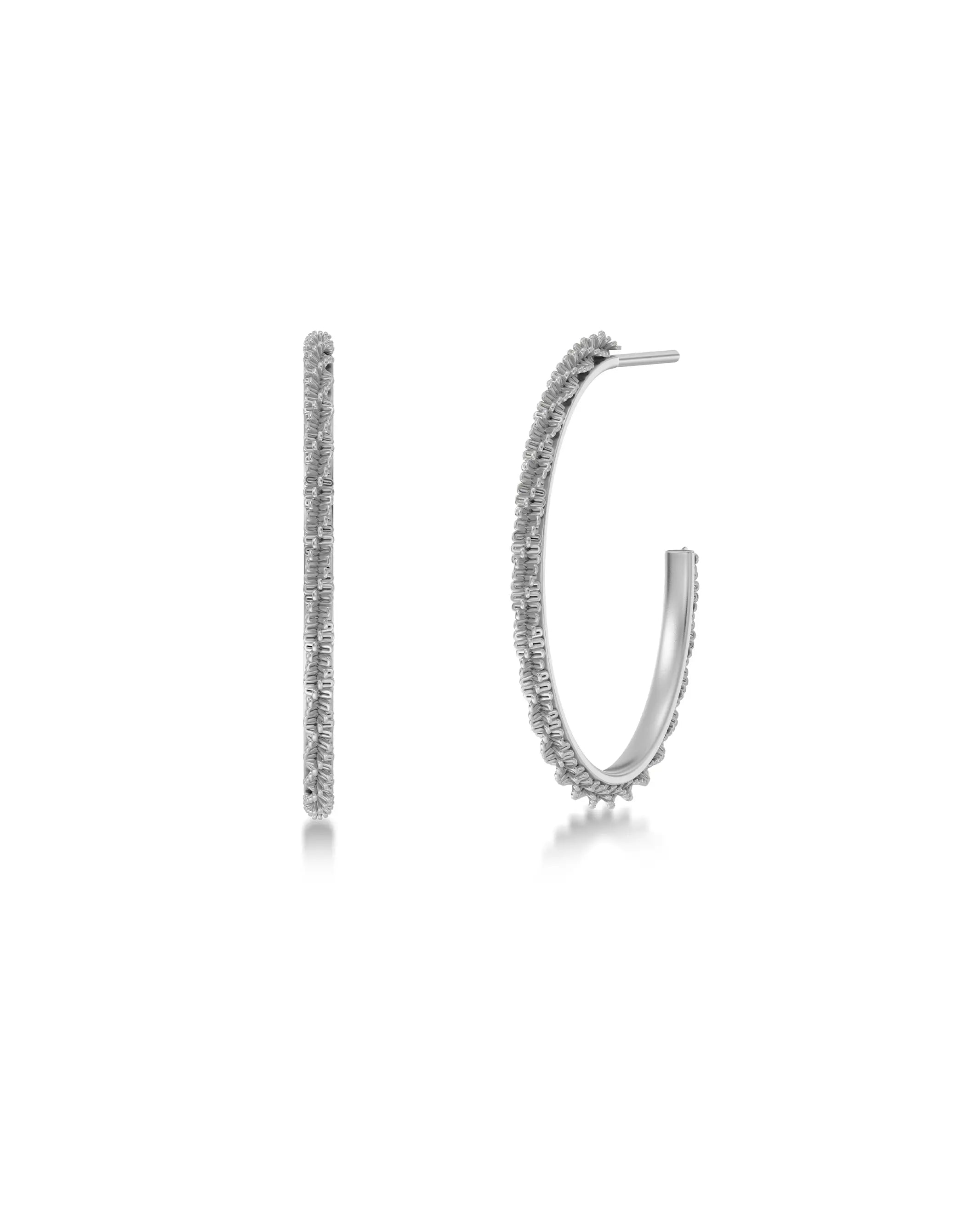Tinsel Thin Creoles S Silver Edblad