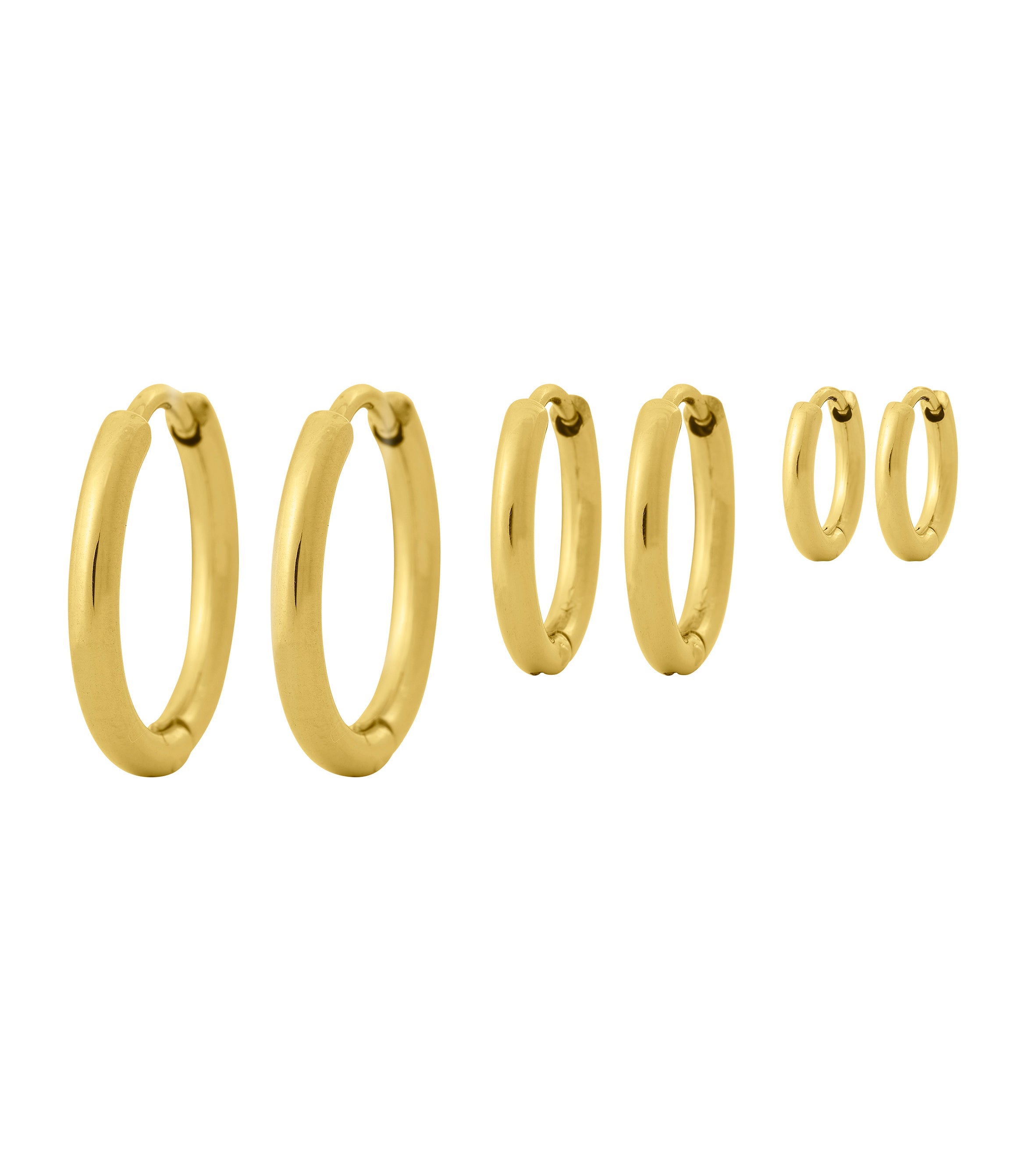 Triple Pair Hoops Gold Edblad NZ