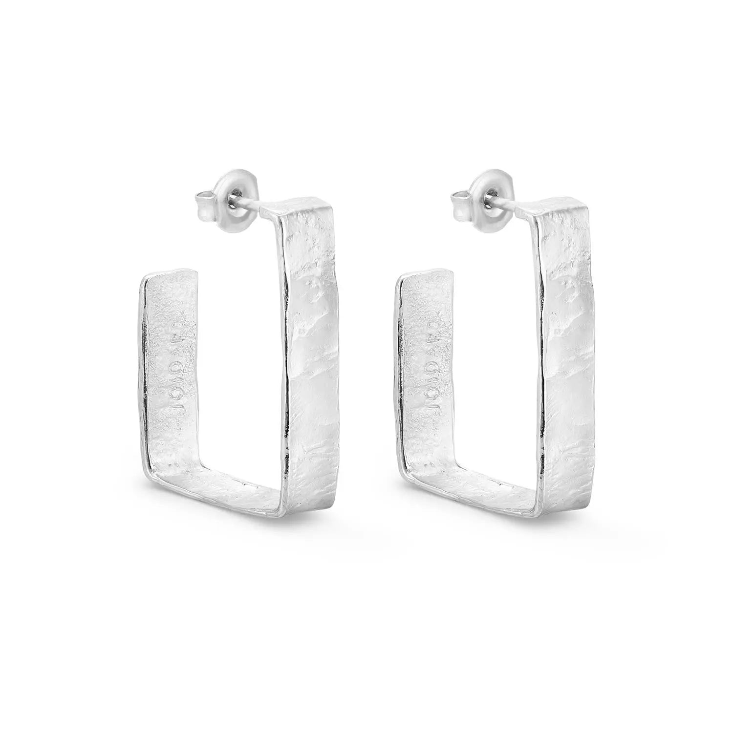 Lignis Silver-Plated Hoops Large Dyrberg/Kern NZ