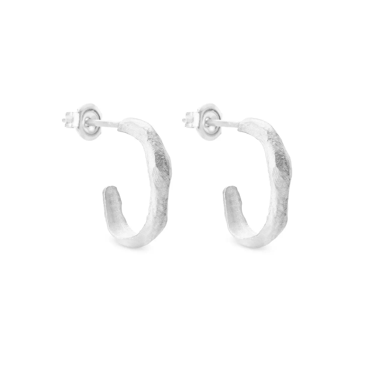 Sauma Small Silver-Plated Hoop Earrings Dyrberg/Kern NZ