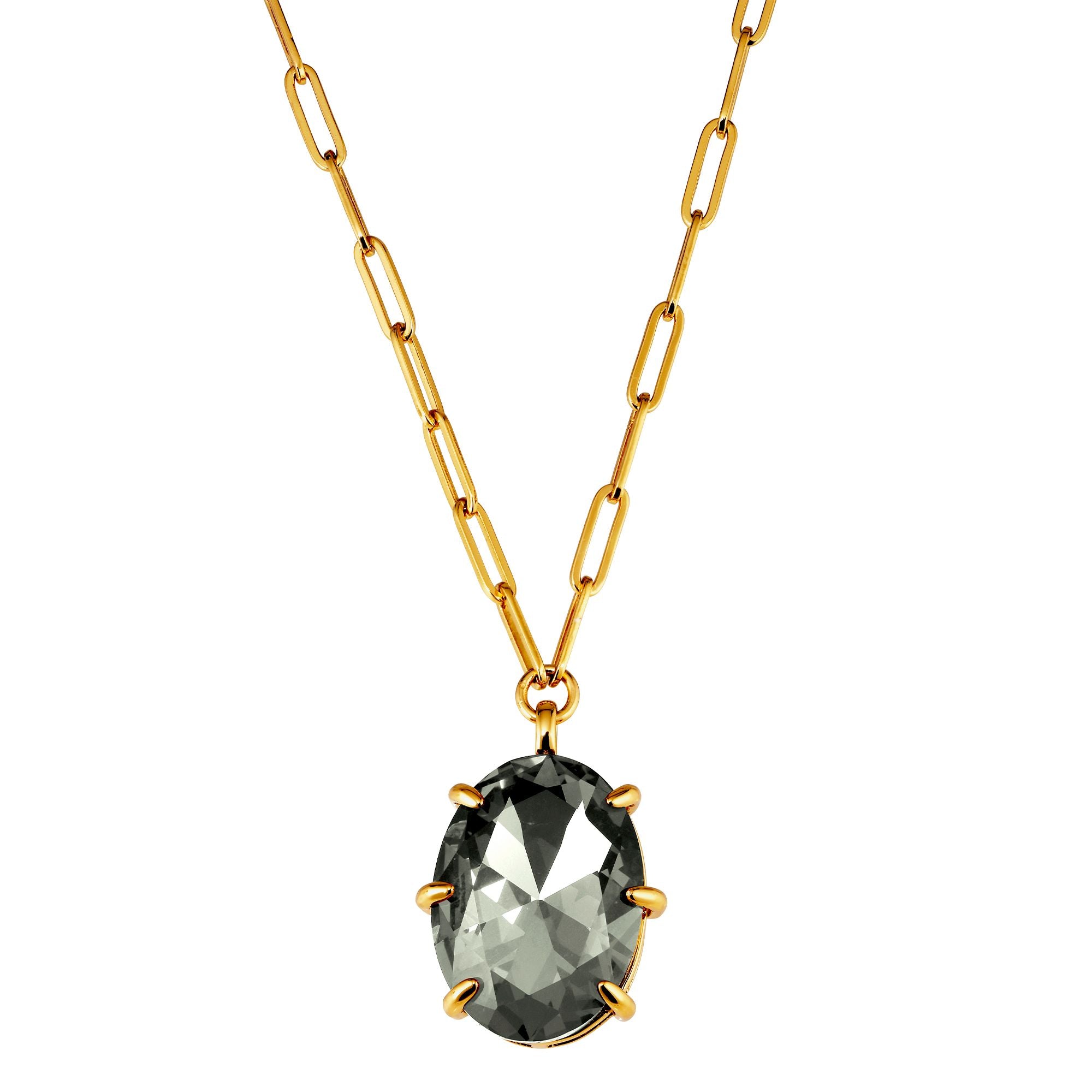 Kally Gold Necklace – Grey