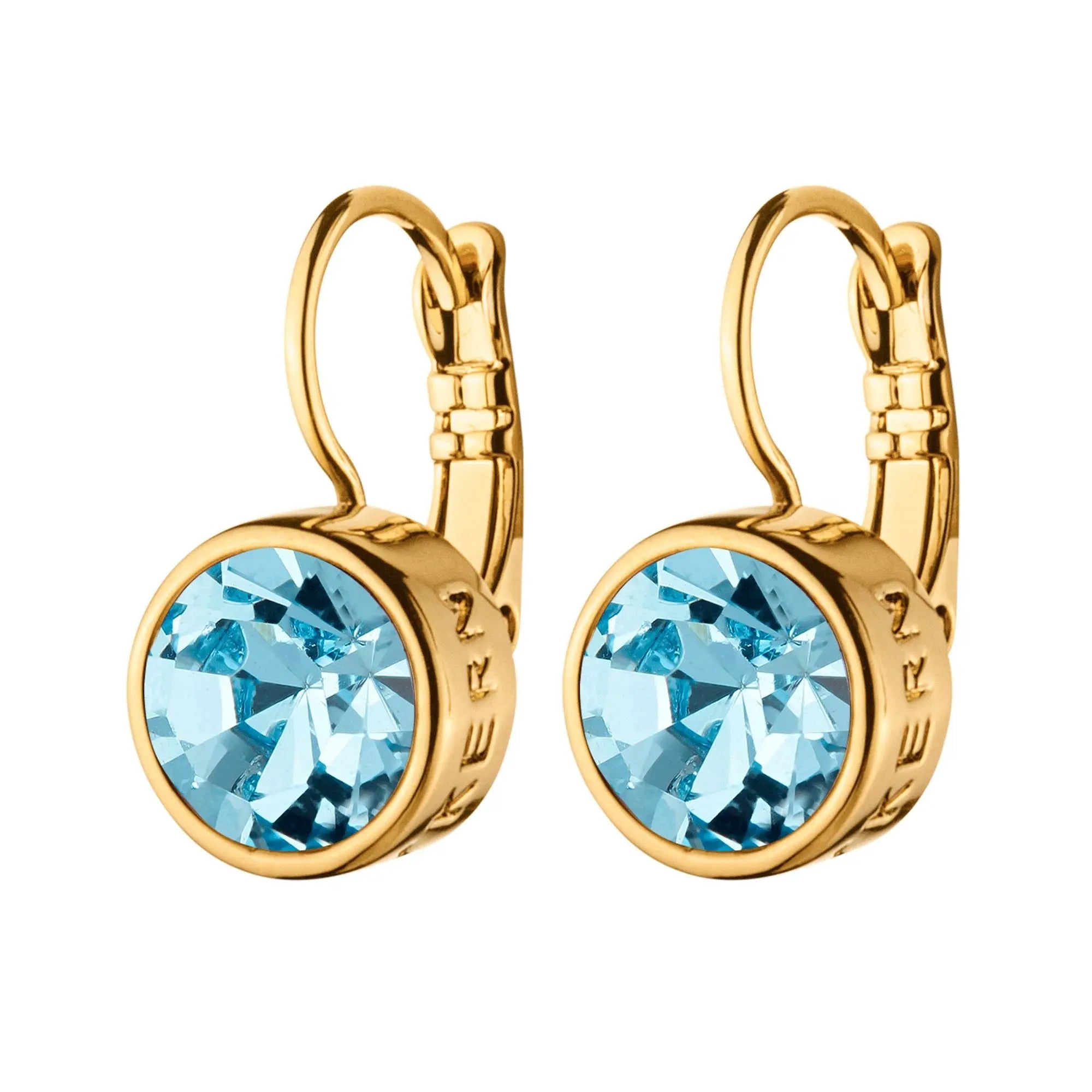 Louise Gold French Hook Earrings, Aqua Dyrberg/Kern NZ