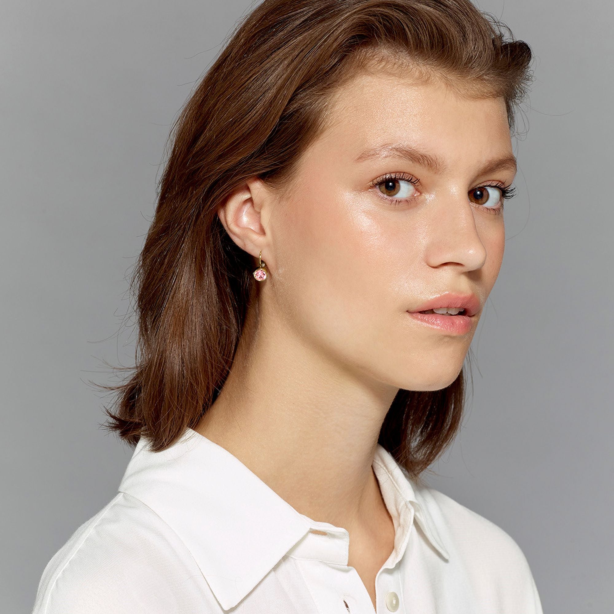 Madu Gold Earrings, Grey