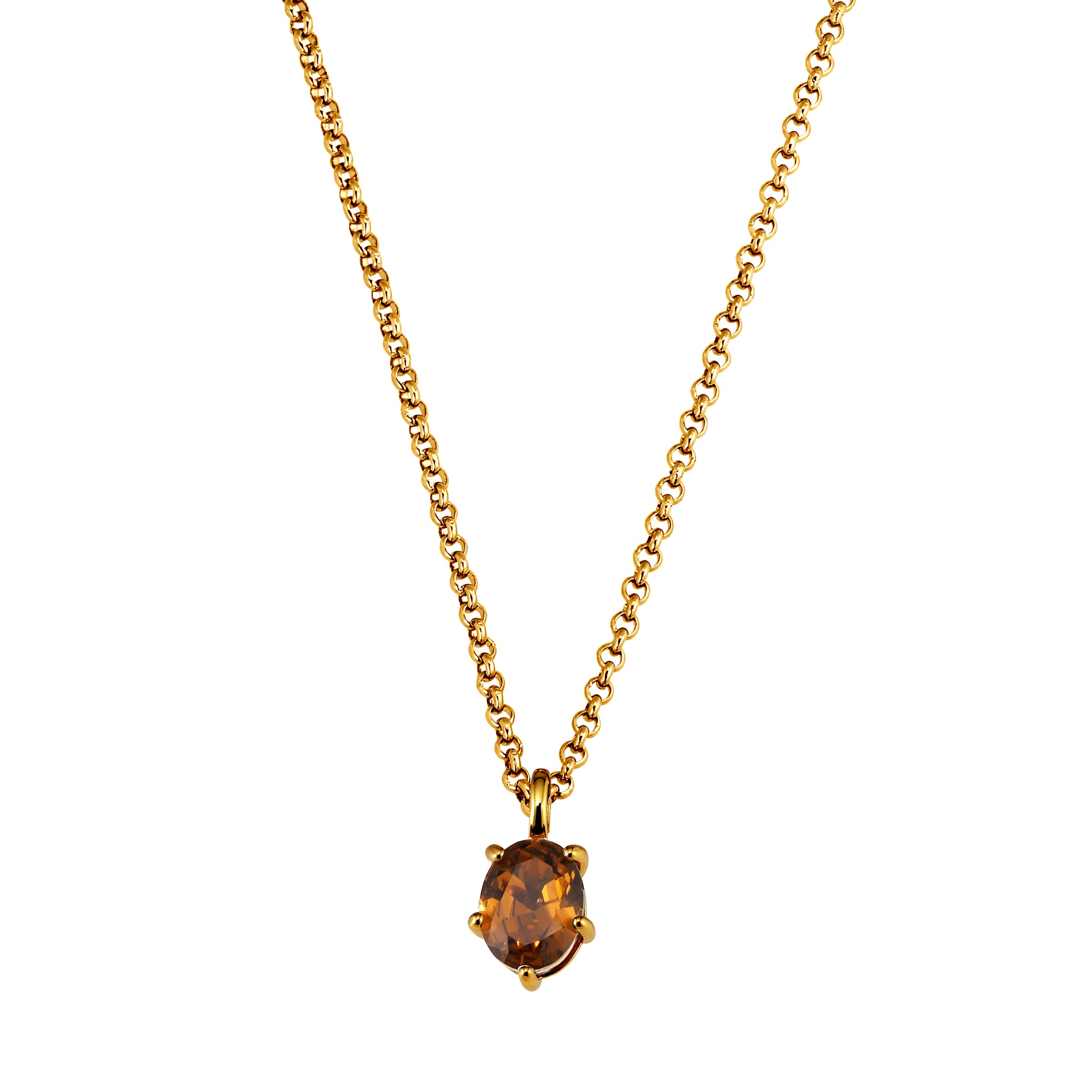 Orb Gold Necklace – Brown