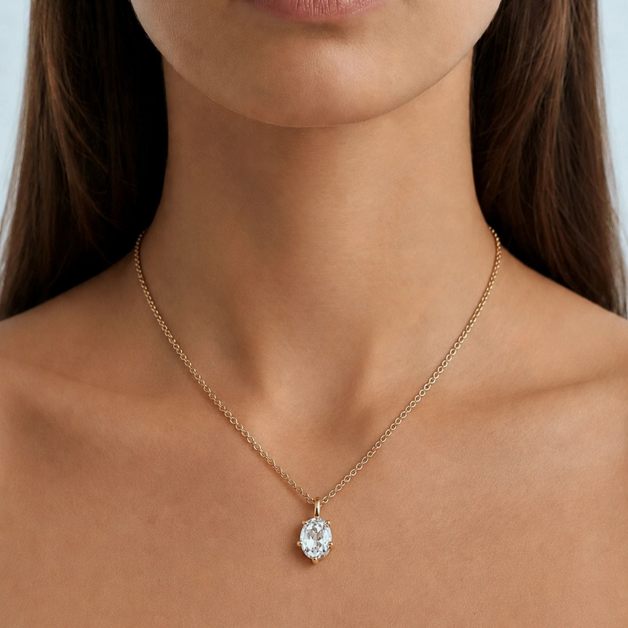 Orb Gold Necklace – Crystal