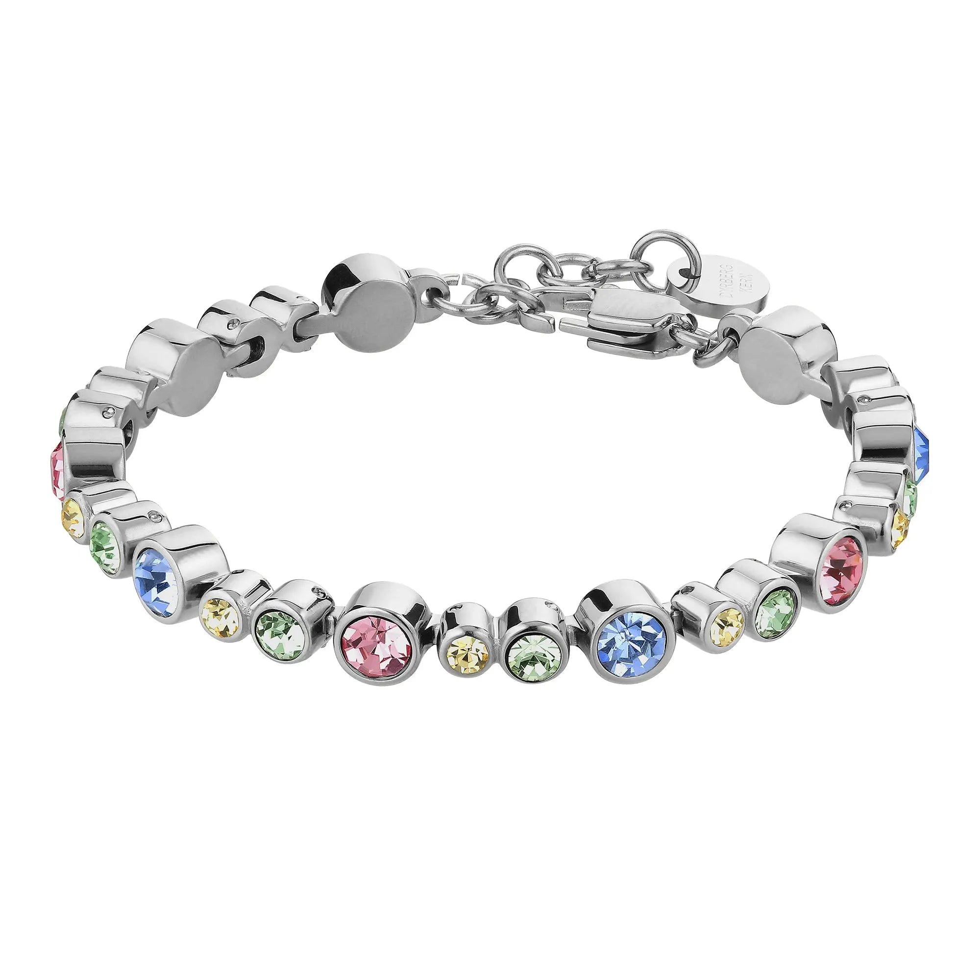 Teresia Shiny Silver Tennis Bracelet, Pastel Multi Dyrberg/Kern NZ