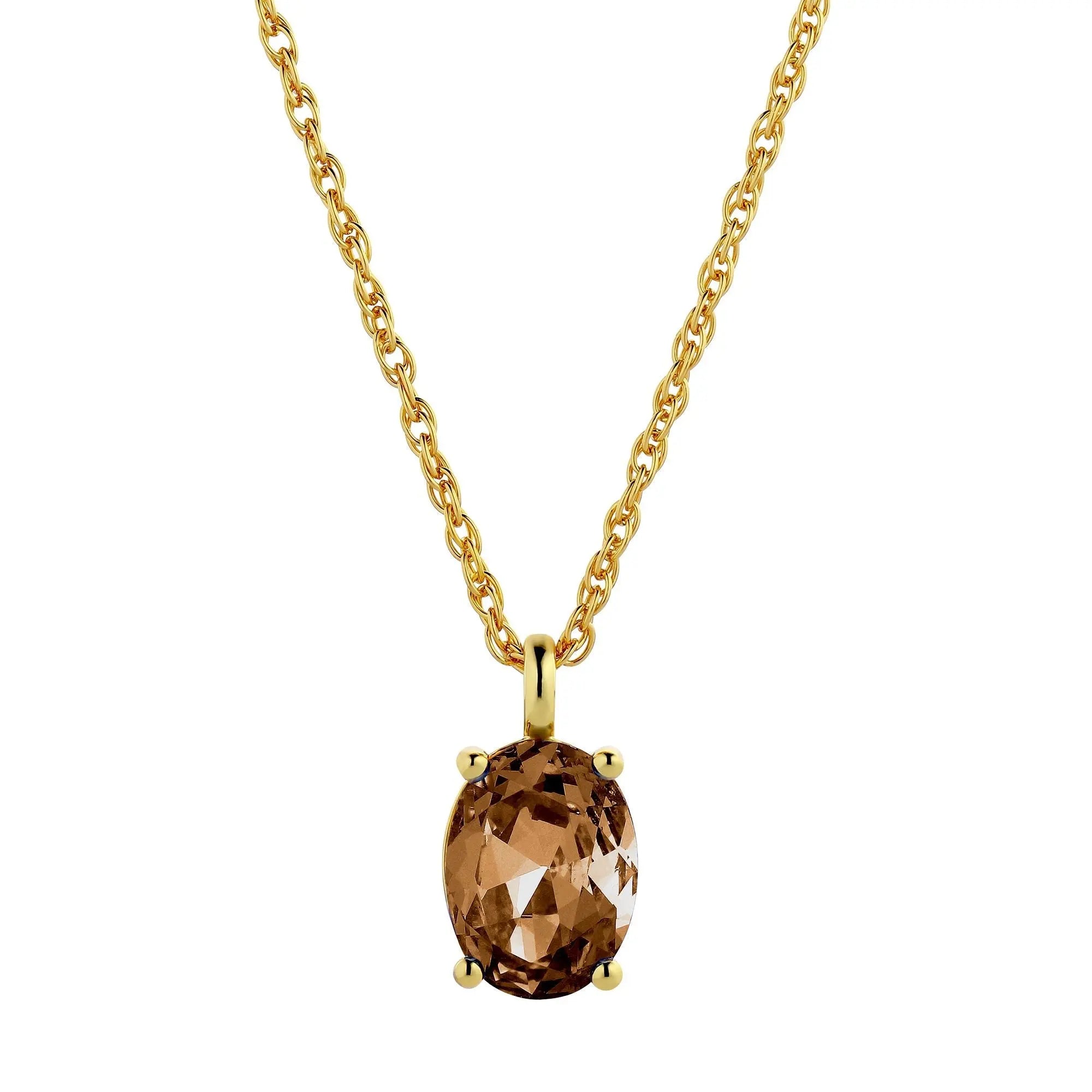 Barga Gold Necklace - Brown - Dyrberg/Kern NZ