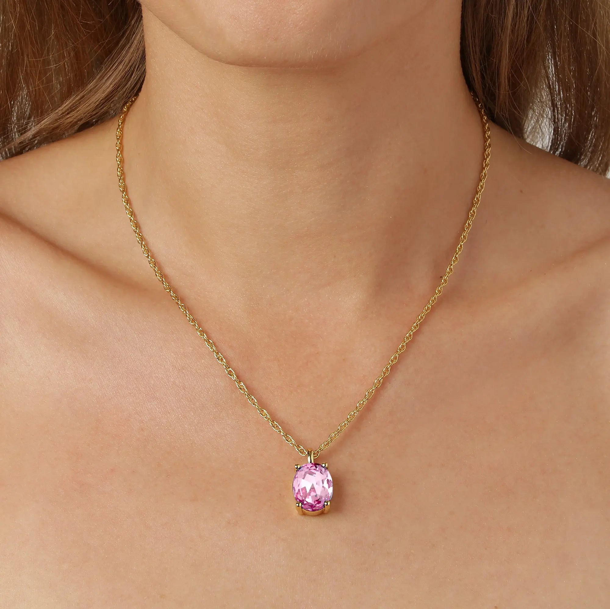 Barga Gold Necklace - Light Rose - Dyrberg/Kern NZ