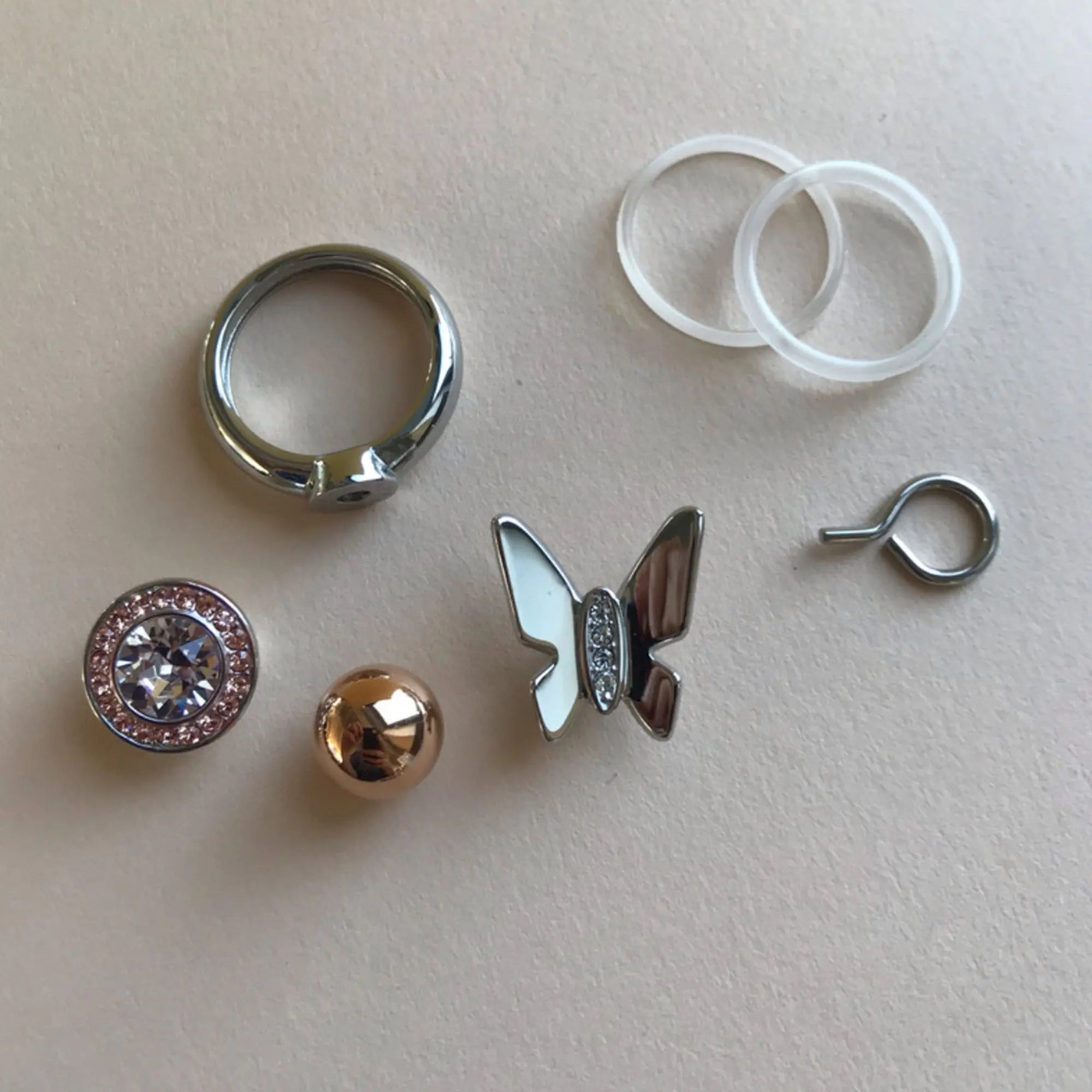 Compliments Ring Set: Shiny Silver Ring + Essence + Grace + Freedom - Dyrberg/Kern NZ