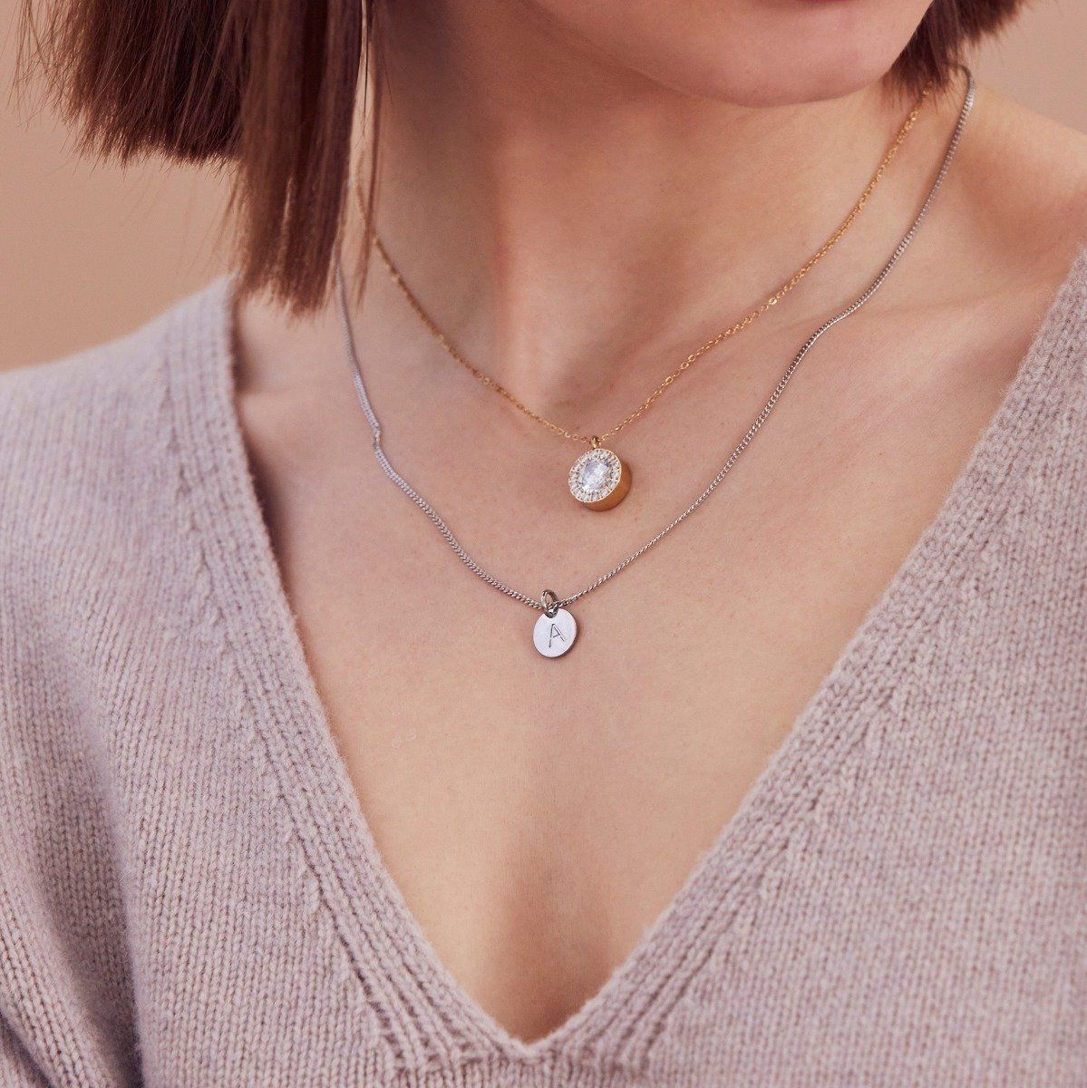 Curb Silver Charm Chain – 60 cm