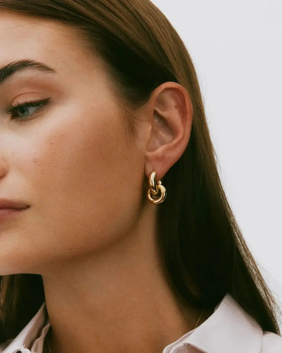 Chunky Eternal Earrings Gold Edblad