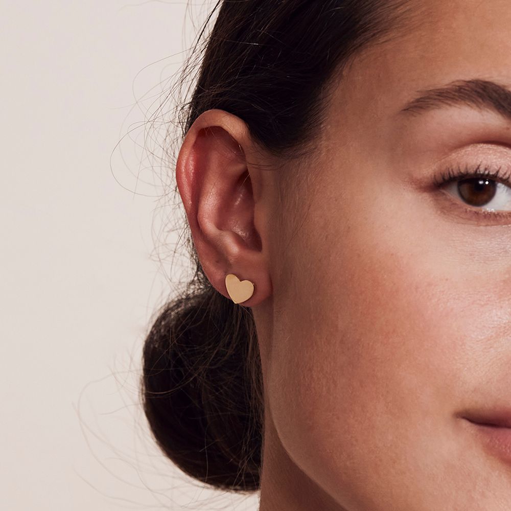 Pure Heart Studs Gold Edblad NZ