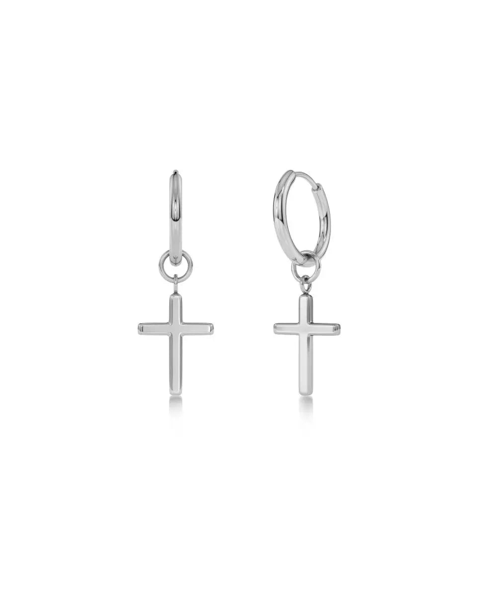 Spirit Cross Hoops Silver Edblad