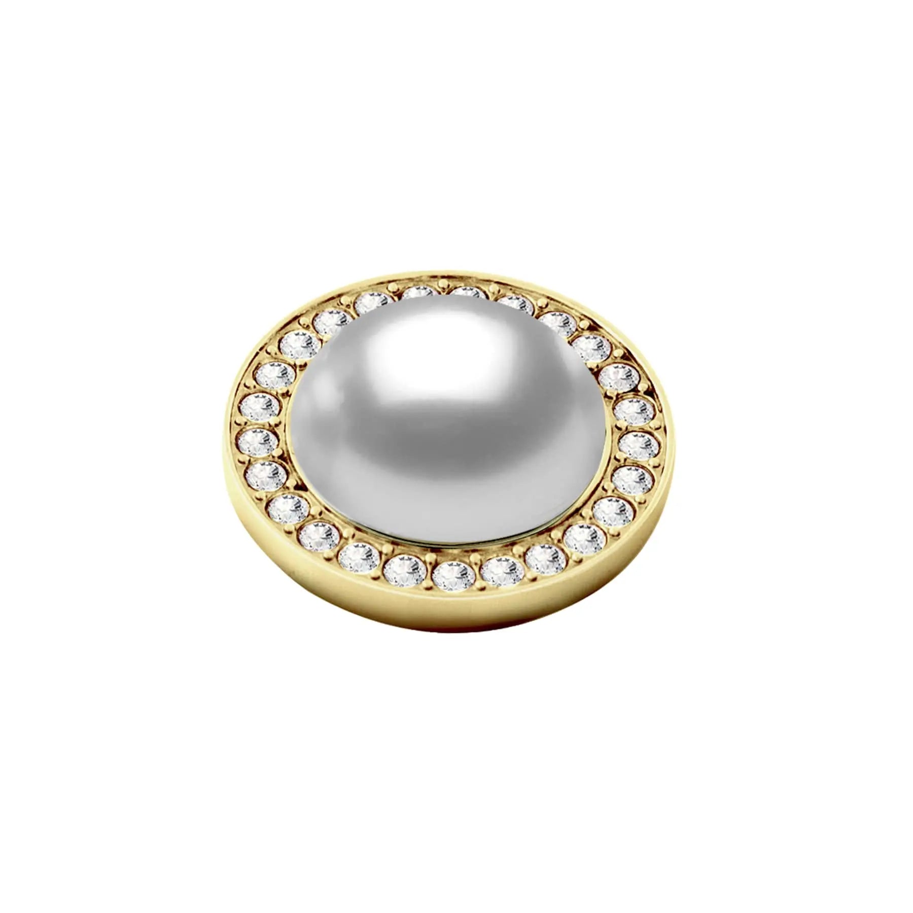 Focus Gold Interchangeable Ring Topper, White Pearl / Crystal Dyrberg/Kern NZ