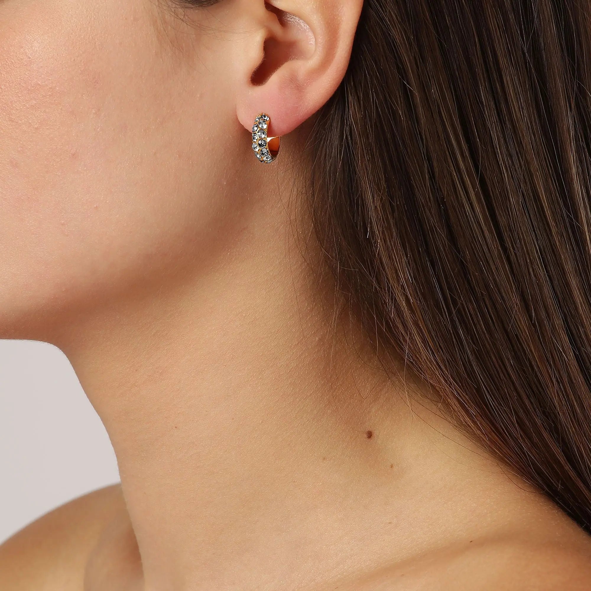 Heidi Gold Earrings - Emerald Green - Dyrberg/Kern NZ