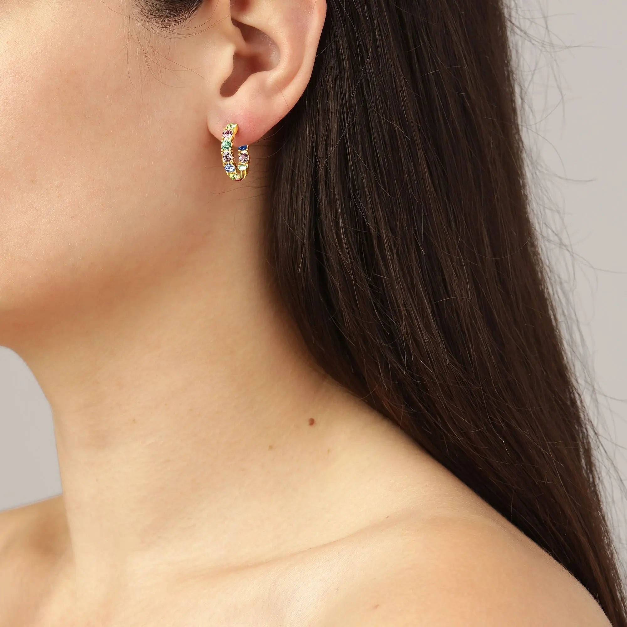 Raquel Gold Earrings - Pastel Multi - Dyrberg/Kern NZ