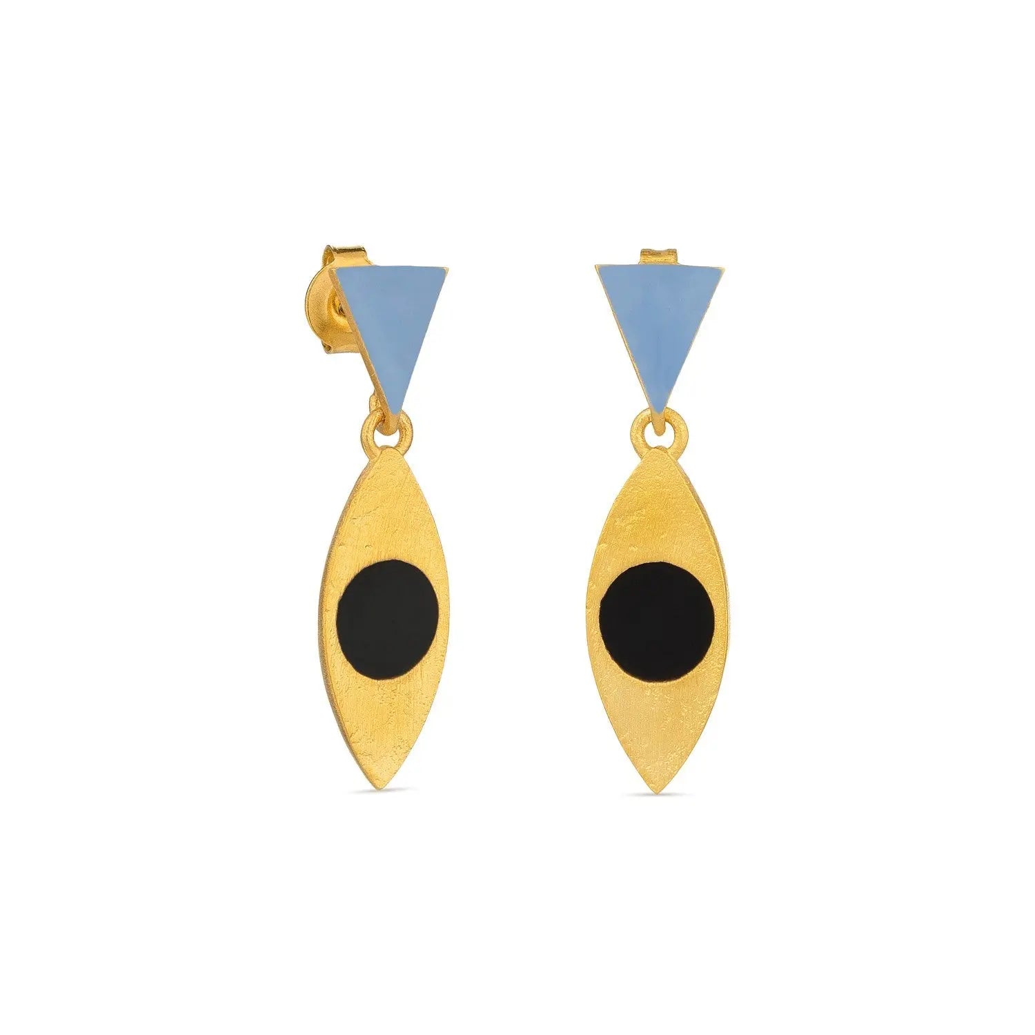 Somni Blue Large Triangles and Spindle Earrings - Dyrberg/Kern NZ