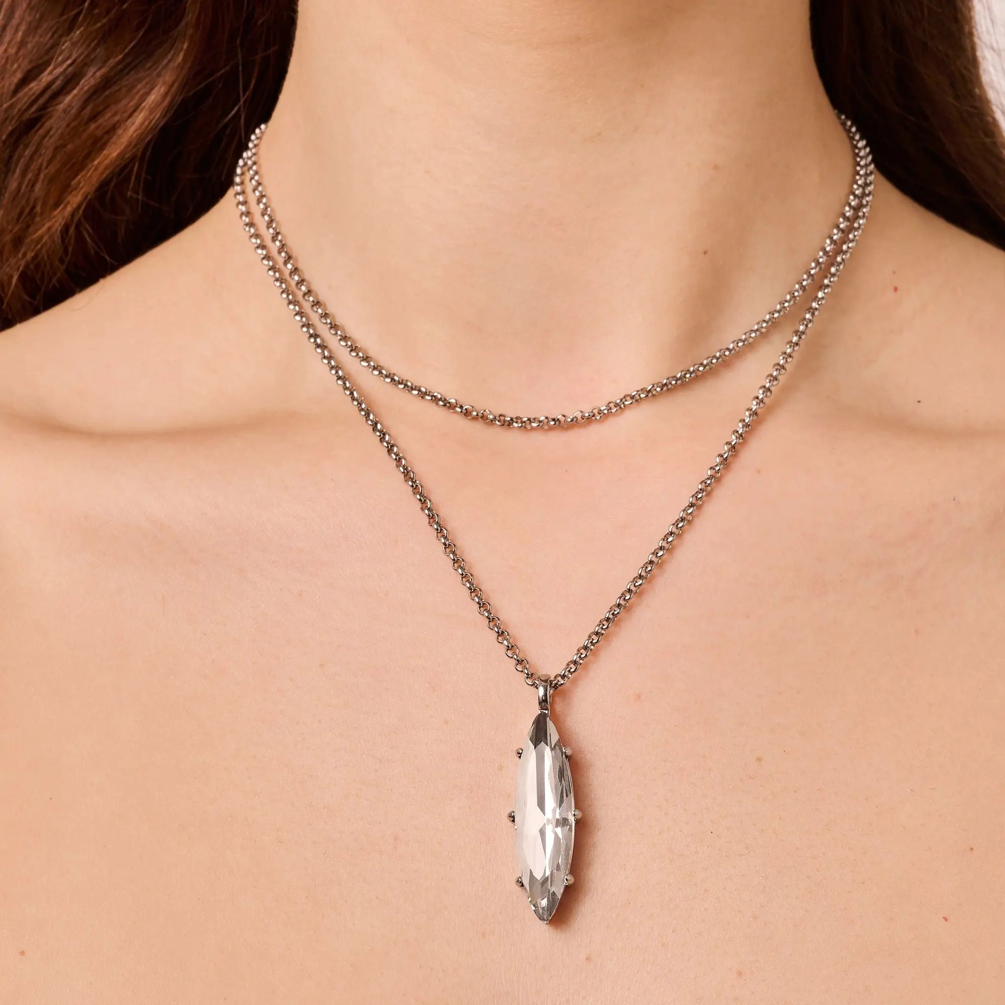 Takeshi Shiny Silver Necklace - Dyrberg/Kern NZ