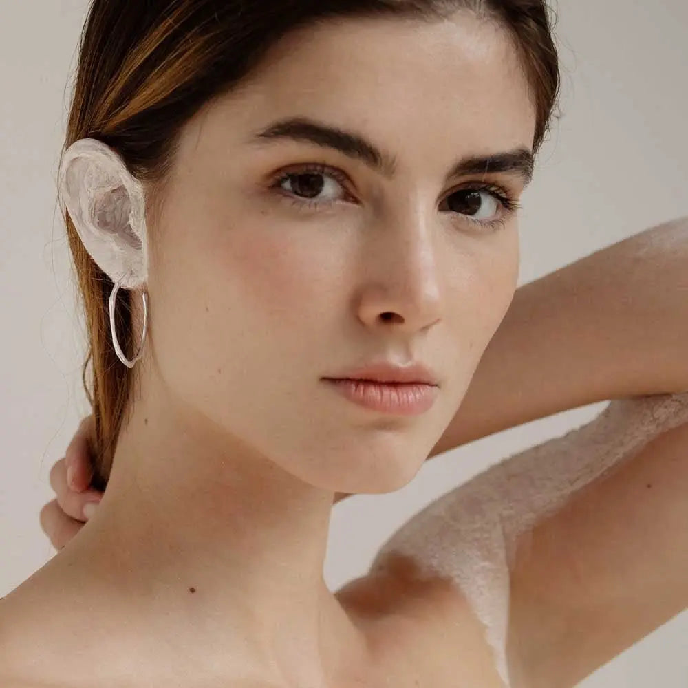 Clara Silver Hoops Circular - Dyrberg/Kern NZ