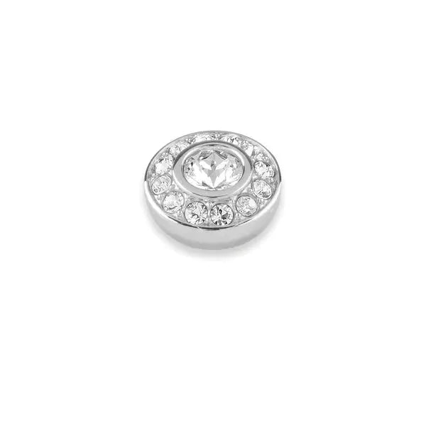 Emotion Shiny Silver Interchangeable Ring Topper - Crystal - Dyrberg/Kern NZ