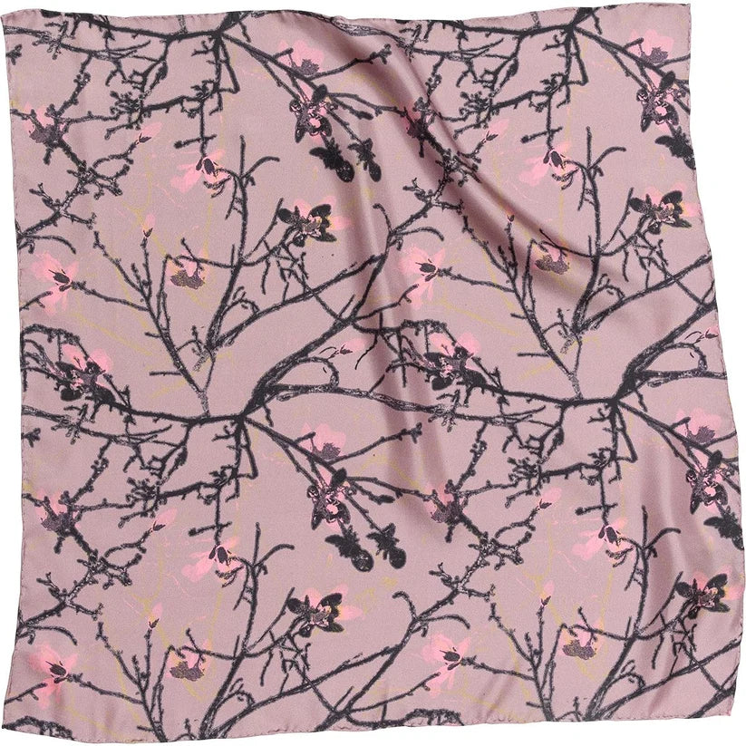 Winter Magnolia Silk Scarf - Mauve