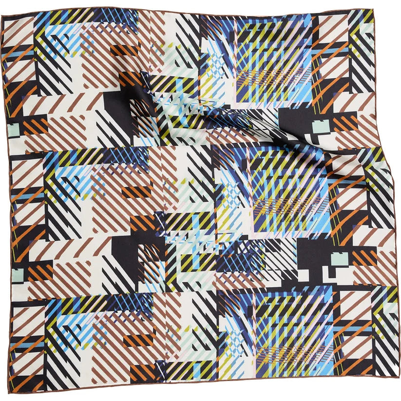 Tartan Silk Scarf - Brown
