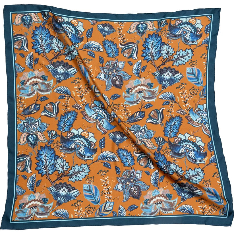 Paisley Love Silk Scarf - Mustard