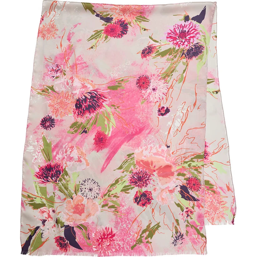 Royal Garden Silk Scarf - Rose