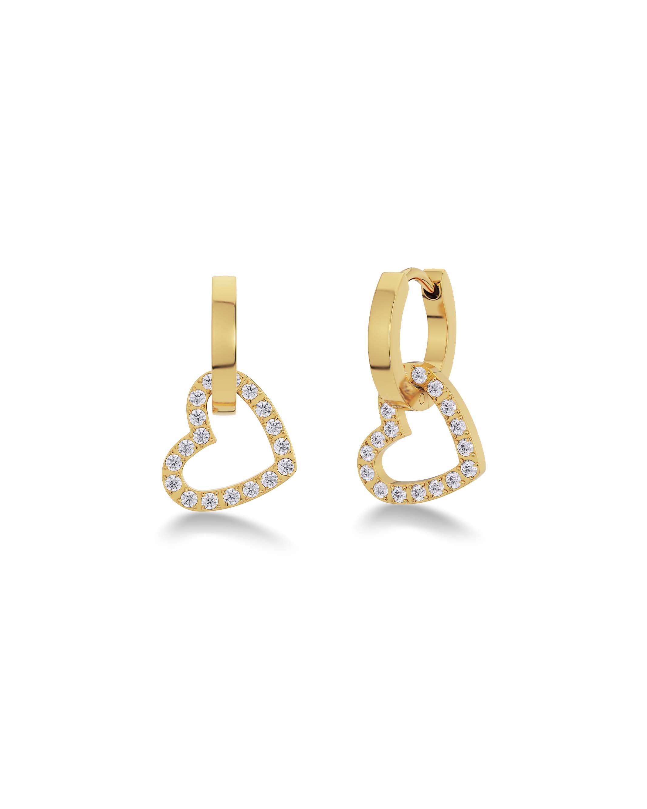 Eternal Heart Gold Earrings