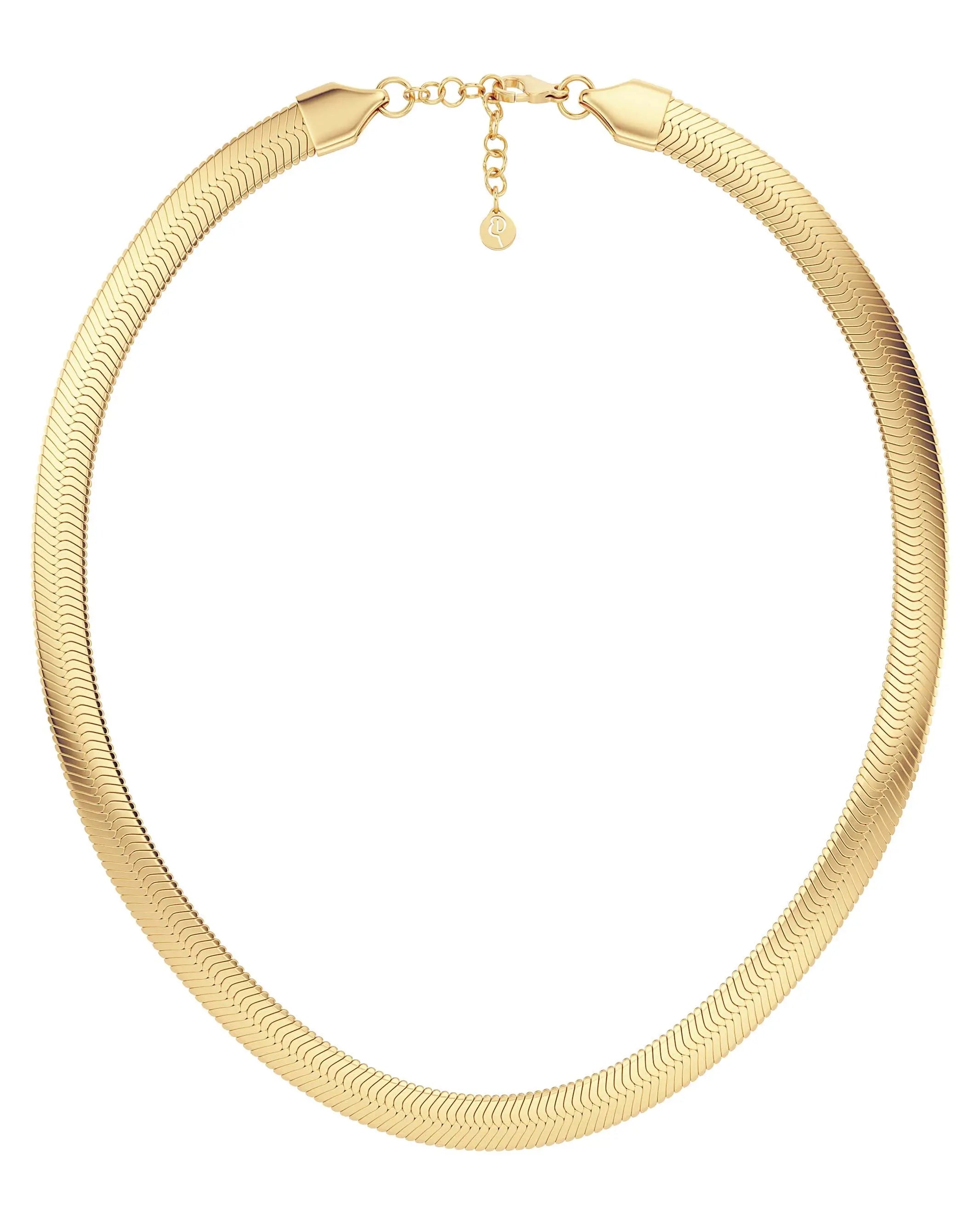 Herringbone Necklace L Gold Edblad