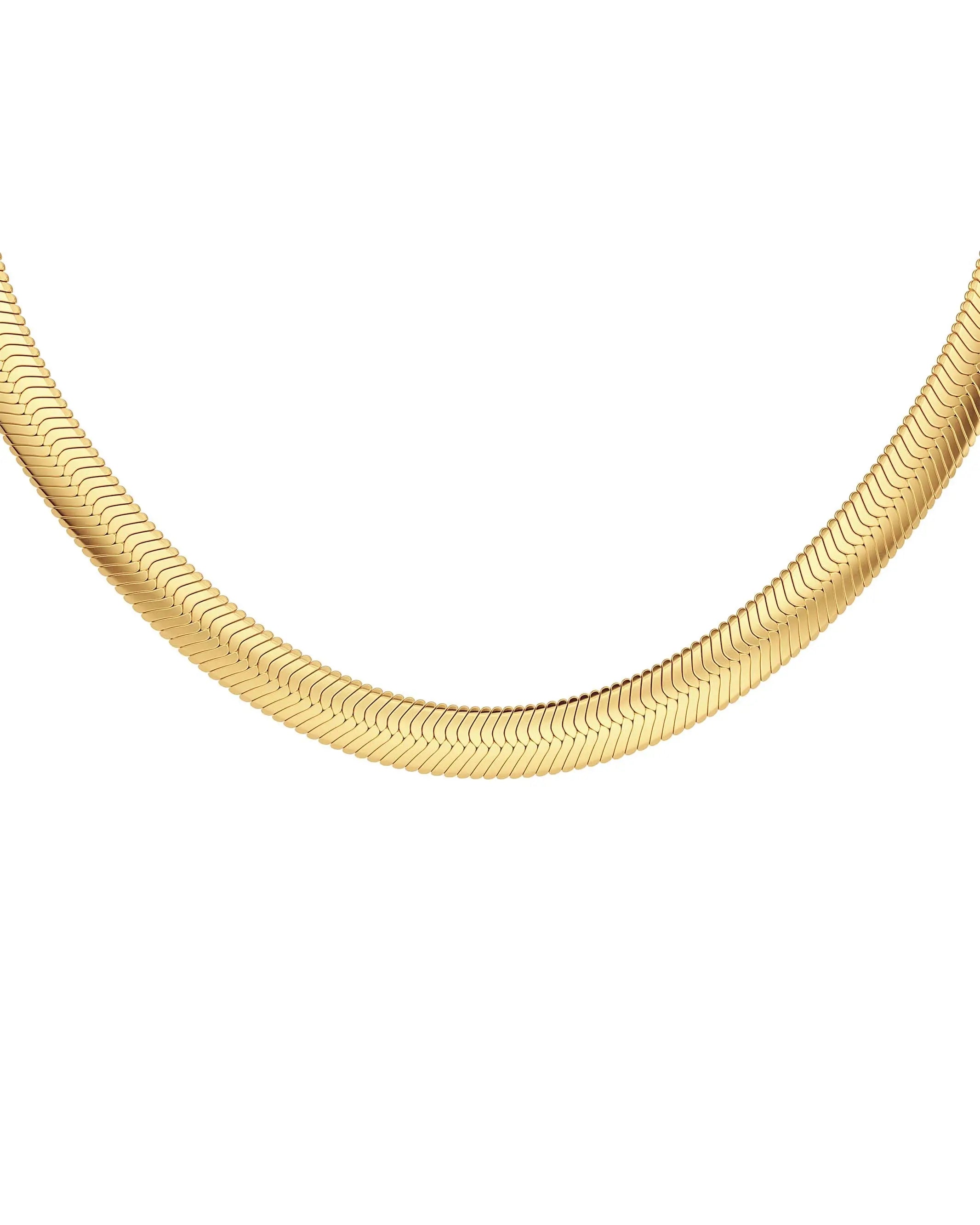 Herringbone Necklace L Gold Edblad