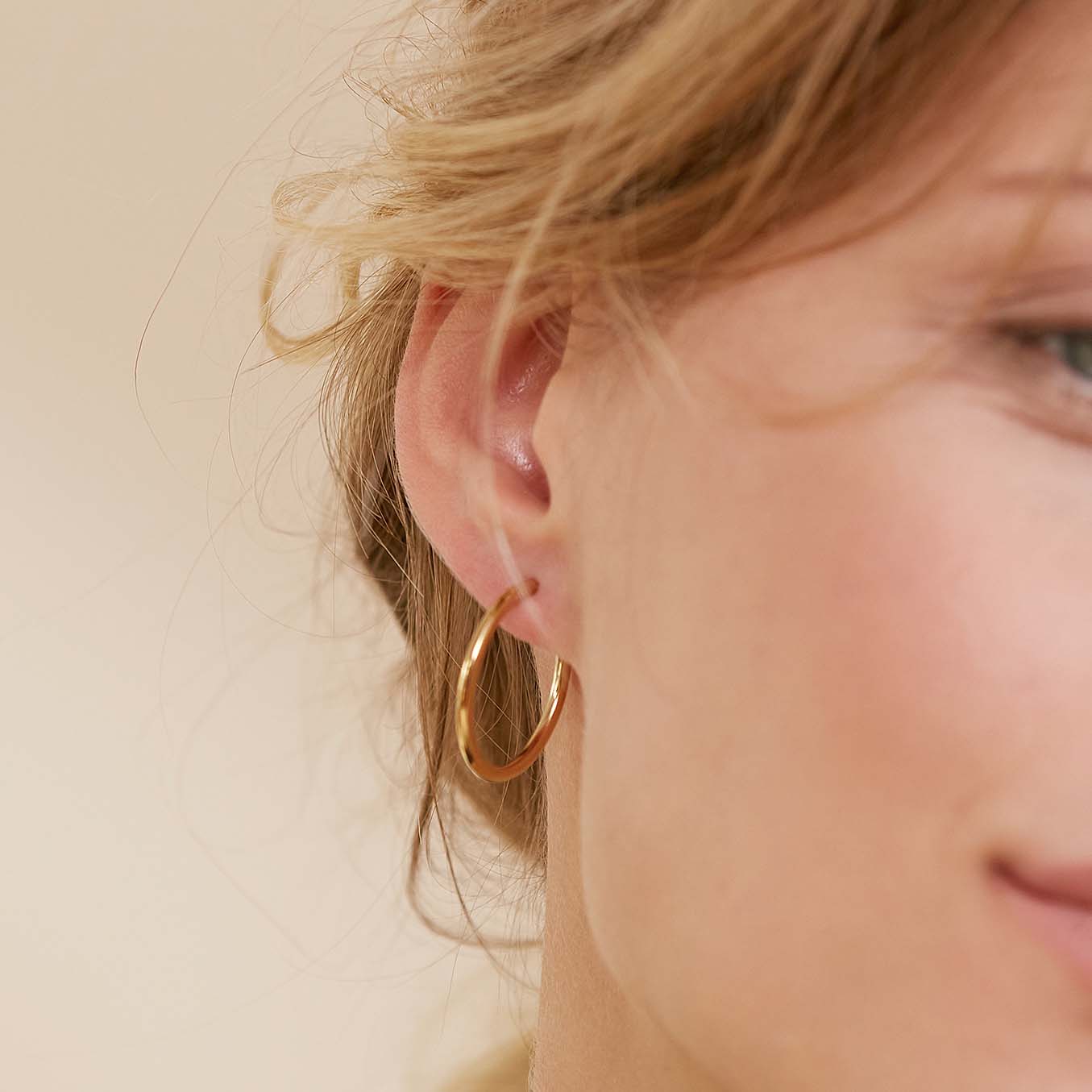 Hoops Earrings Gold Medium Edblad NZ