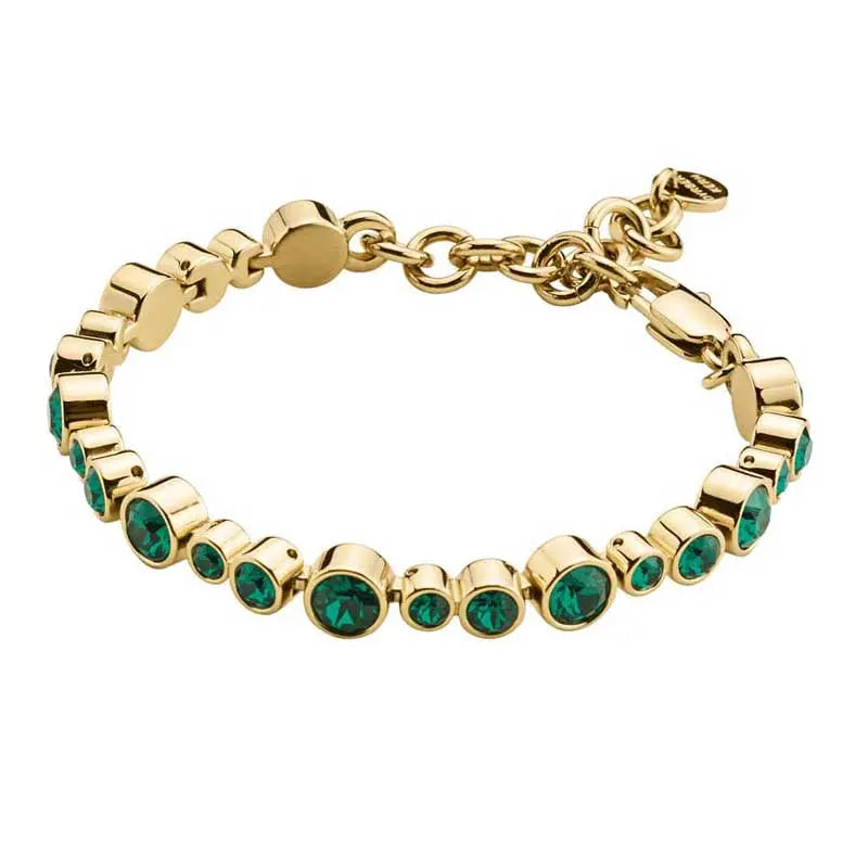 Teresia Gold Tennis Bracelet, Green Dyrberg/Kern NZ