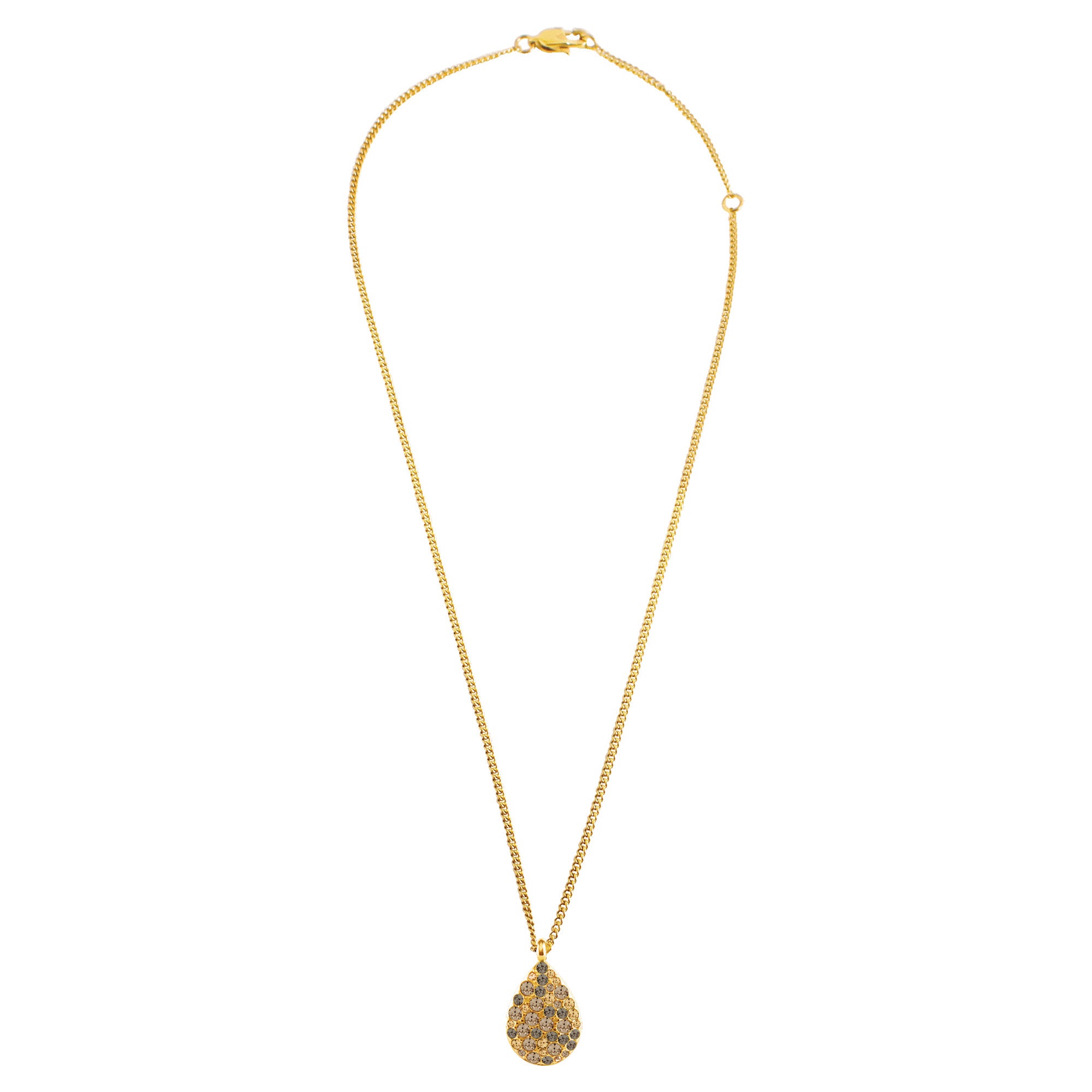Bailey Gold Necklace, Black Mix