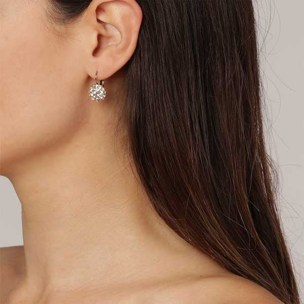 Blost Gold Earrings, Black Mix